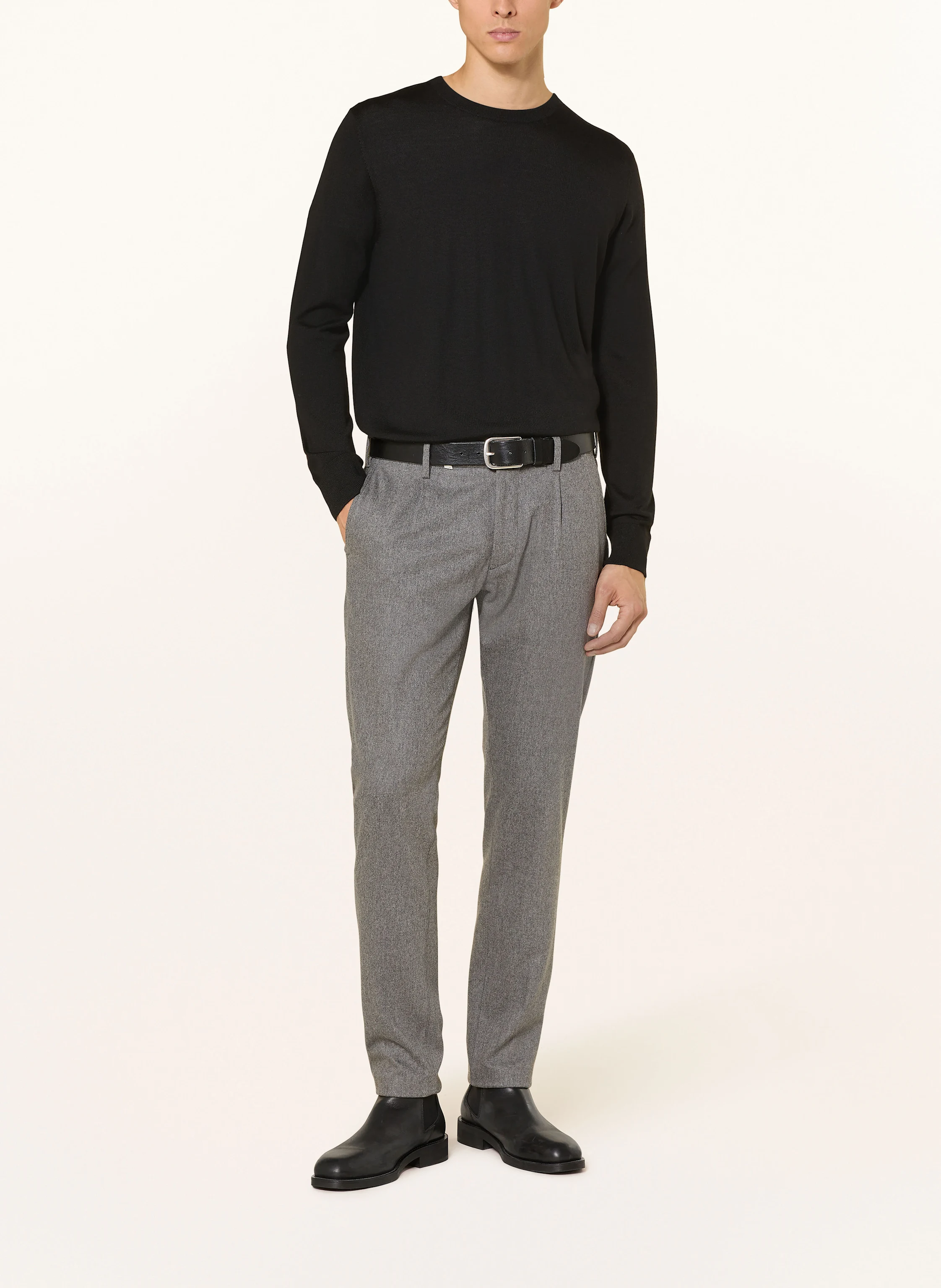 STROKESMAN'S Sweater made of merino wool: BLACK