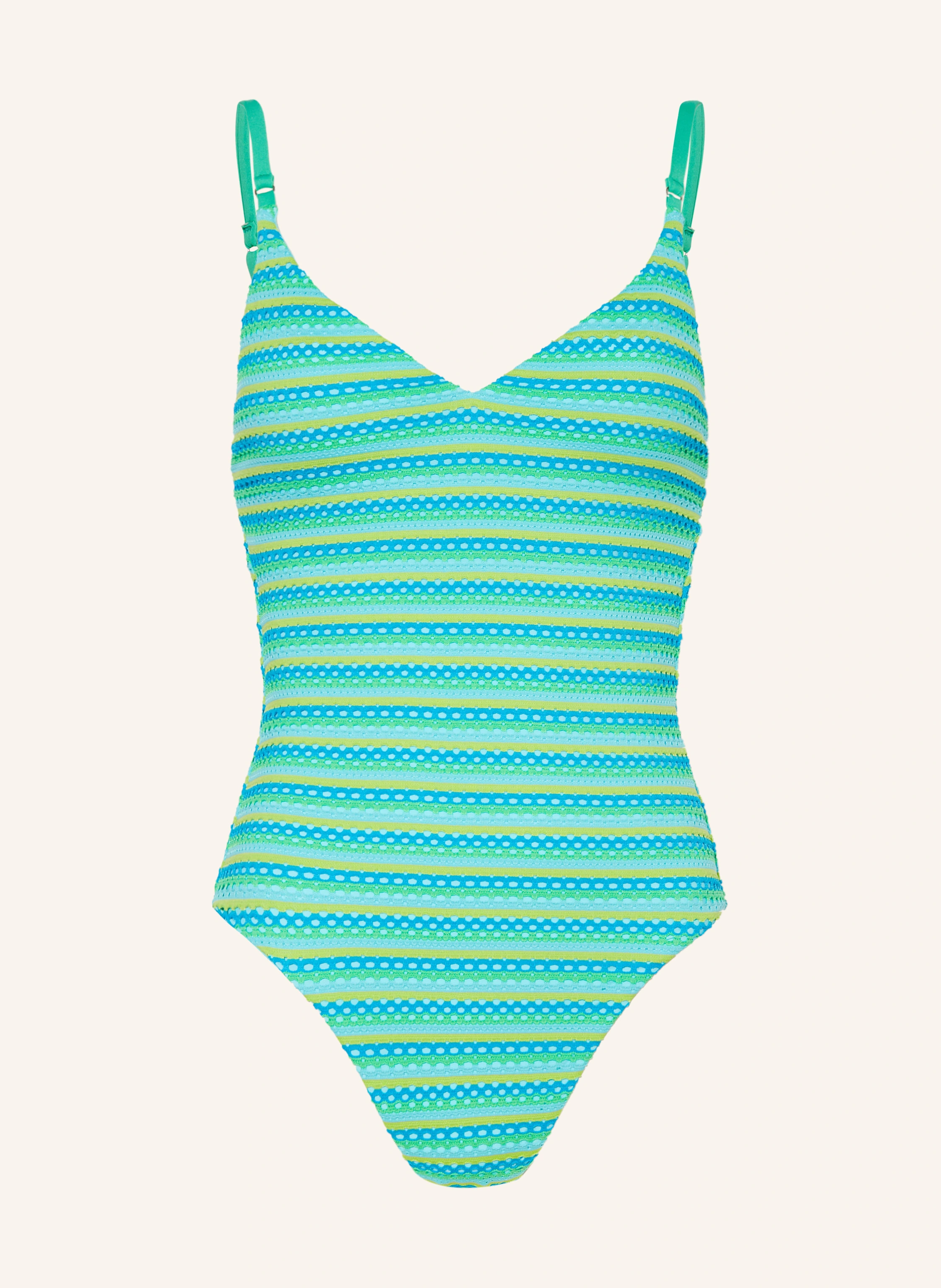 SEAFOLLY CALYPSO swimsuit: TURQUOISE / YELLOW / LIGHT GREEN