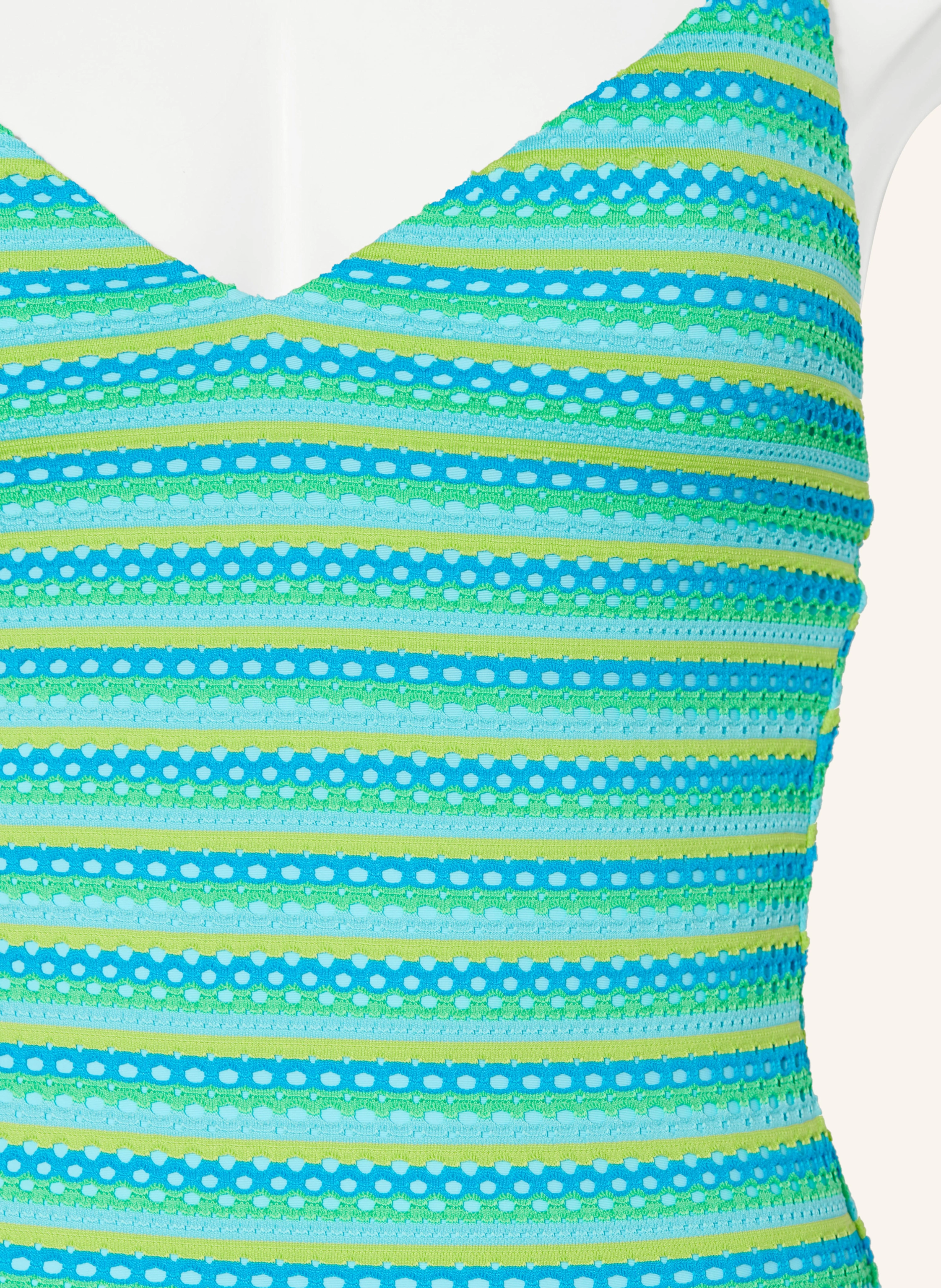 SEAFOLLY CALYPSO swimsuit: TURQUOISE / YELLOW / LIGHT GREEN