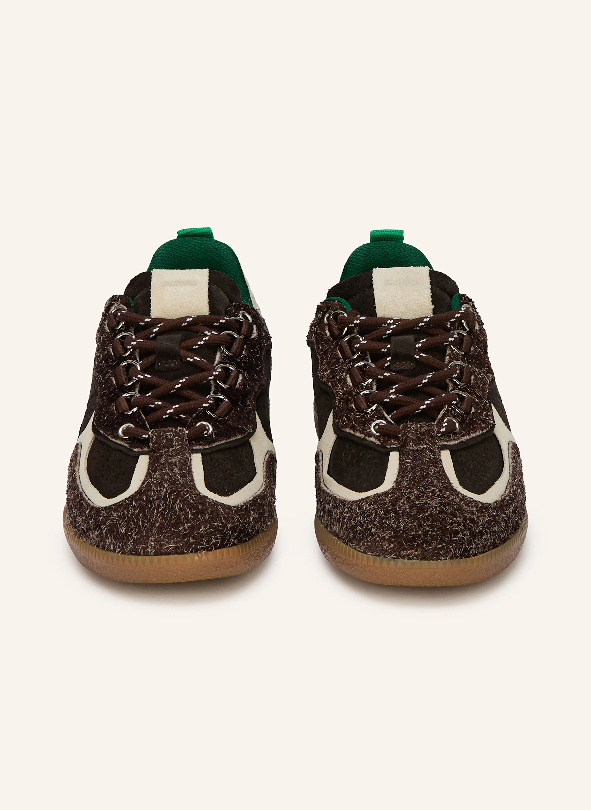 ALOHAS Sneaker TB.490: DARK BROWN / ECRU / GREEN