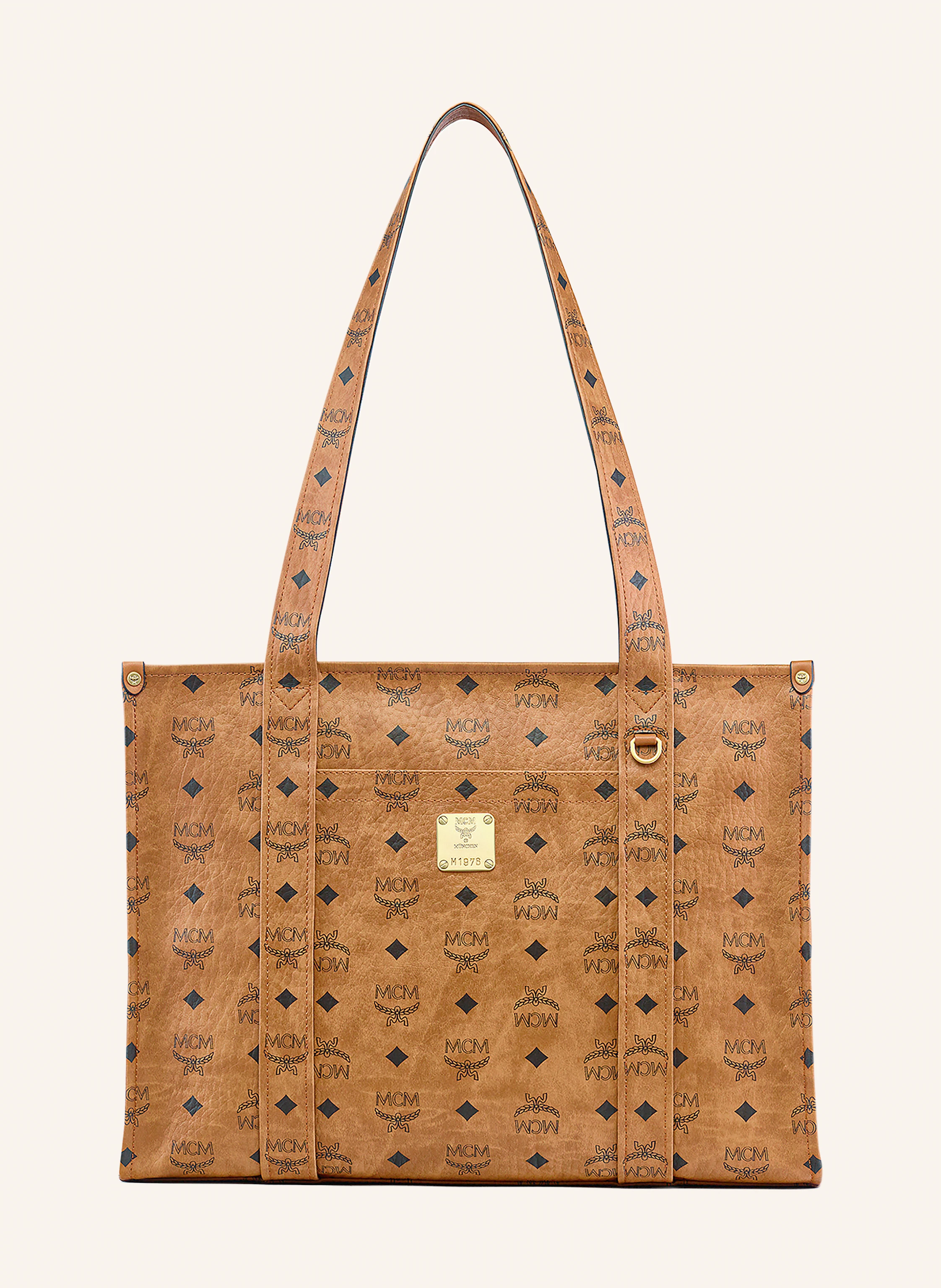 MCM Shopper AREN VISETOS in cognac/ black