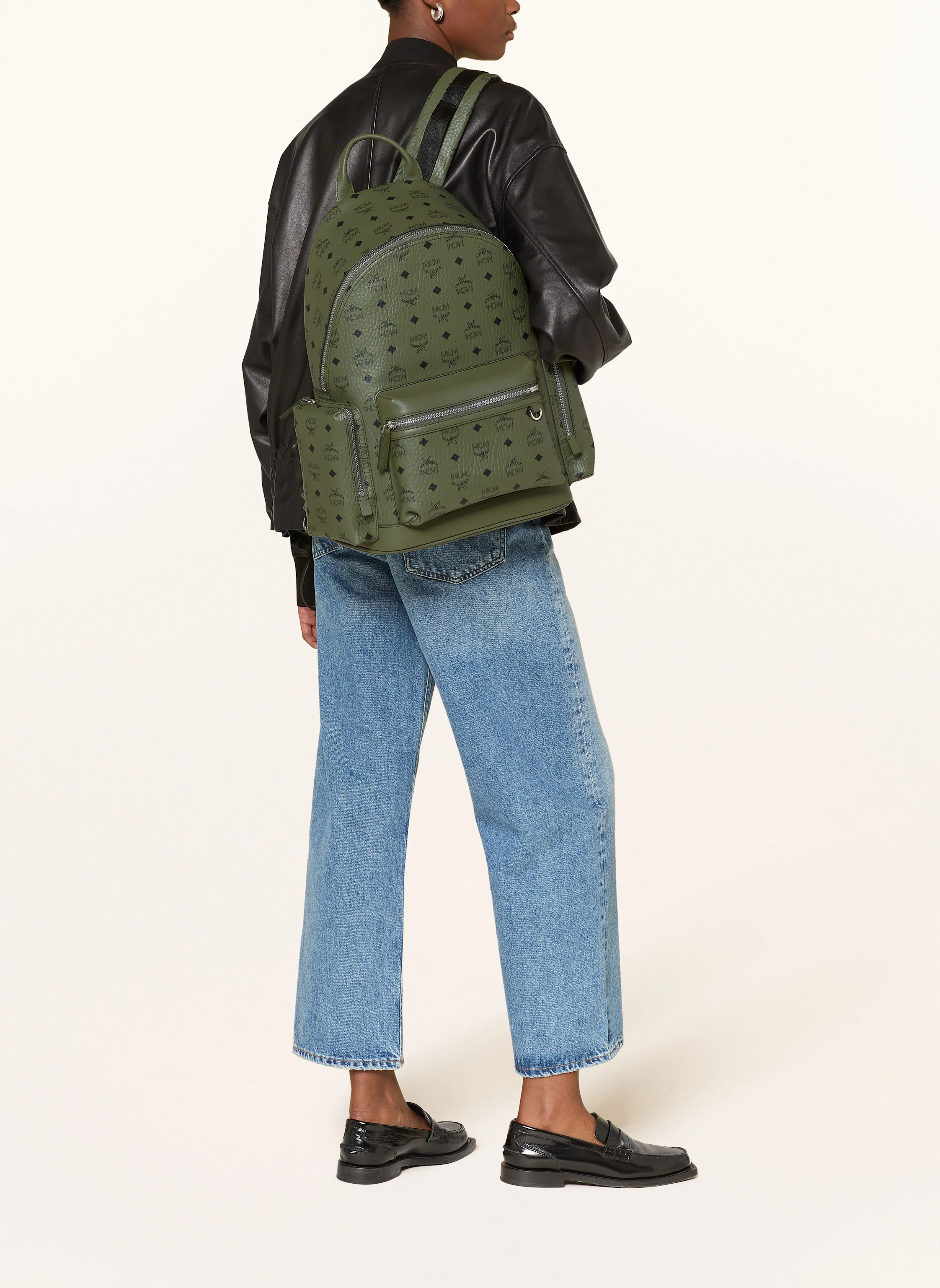 MCM Backpack STARK in khaki/ black