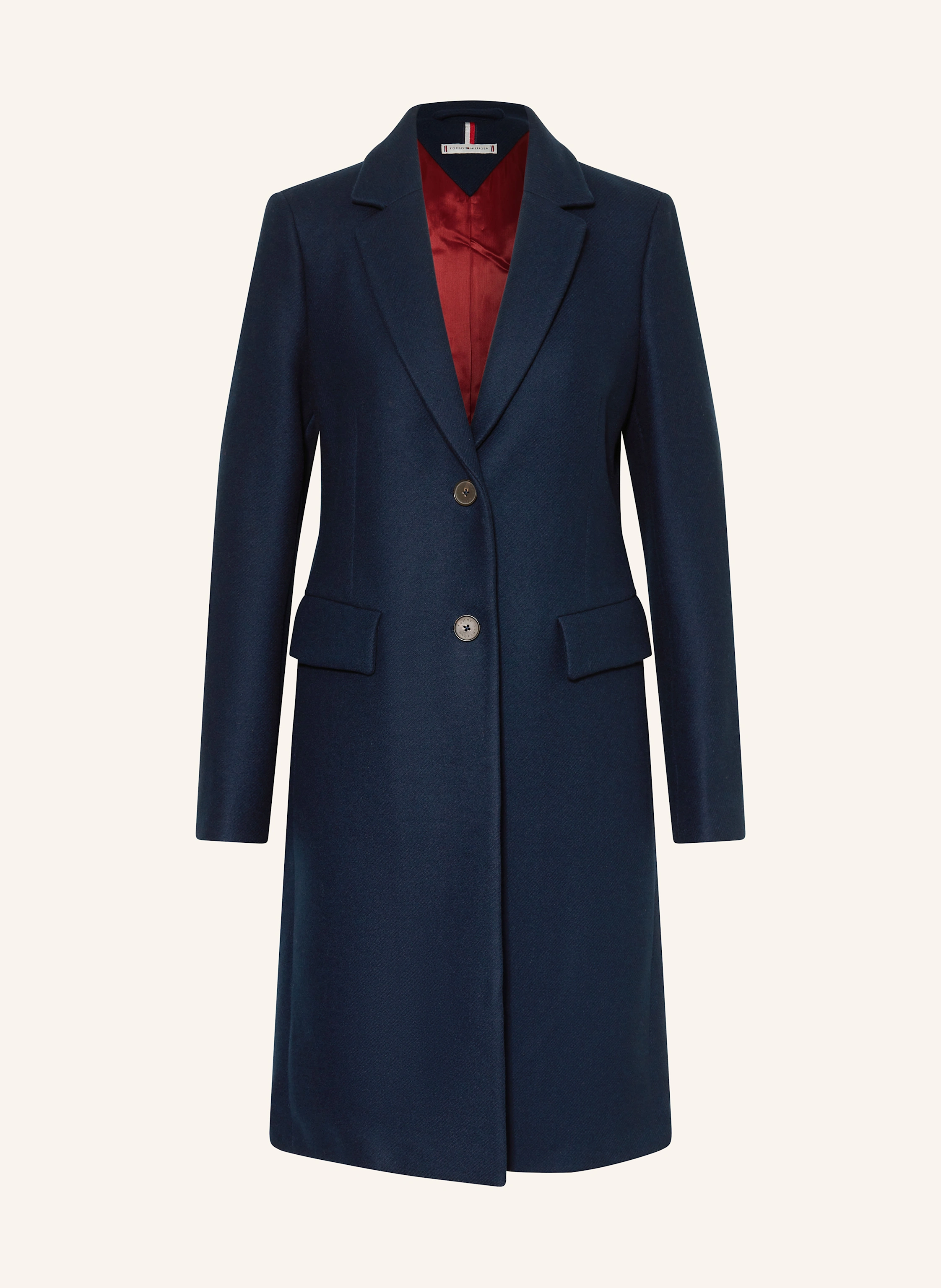 Tommy Hilfiger Mantel Kunstfell Mantel Rot Tommy Hilfiger