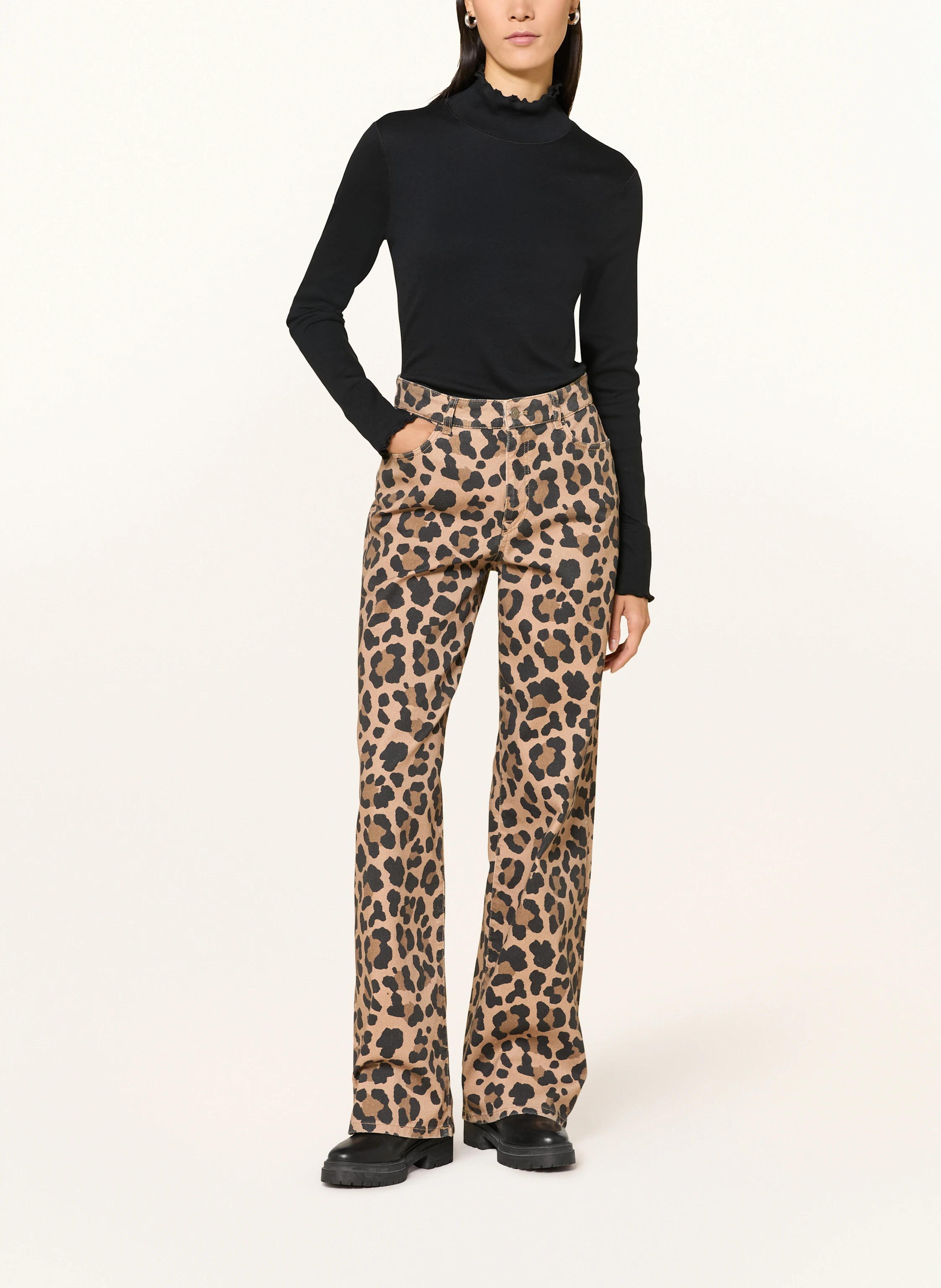 MARC CAIN Wide Leg Jeans WIGAN: 624 milk coffee