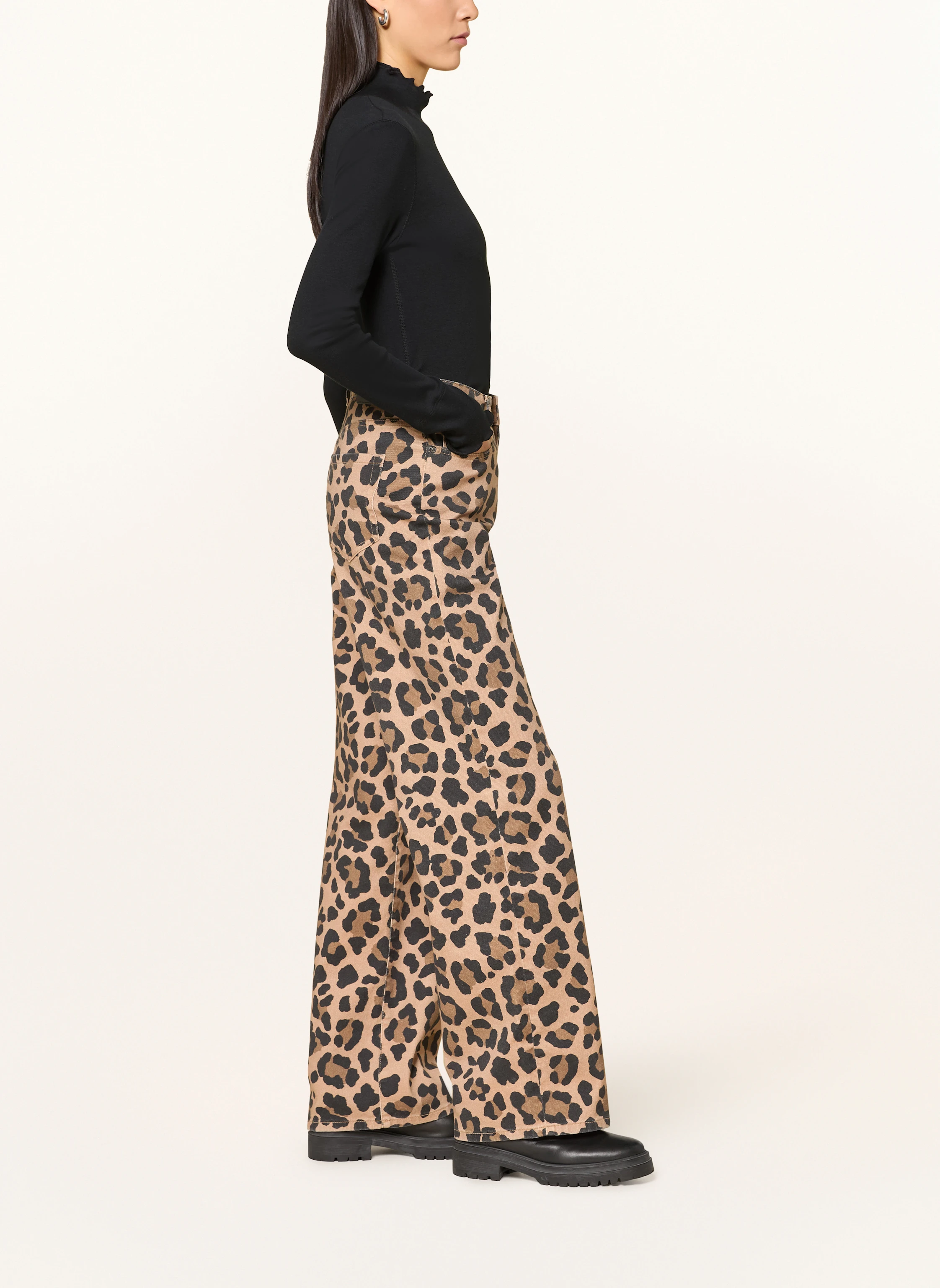 MARC CAIN Wide Leg Jeans WIGAN: 624 milk coffee