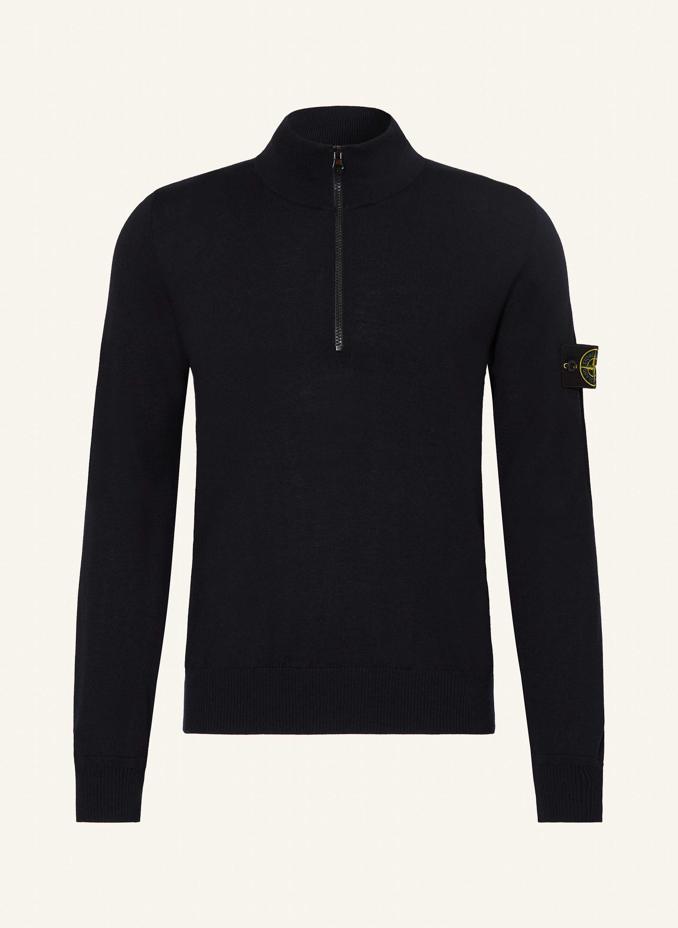 STONE ISLAND Half-zip sweater in dark blue