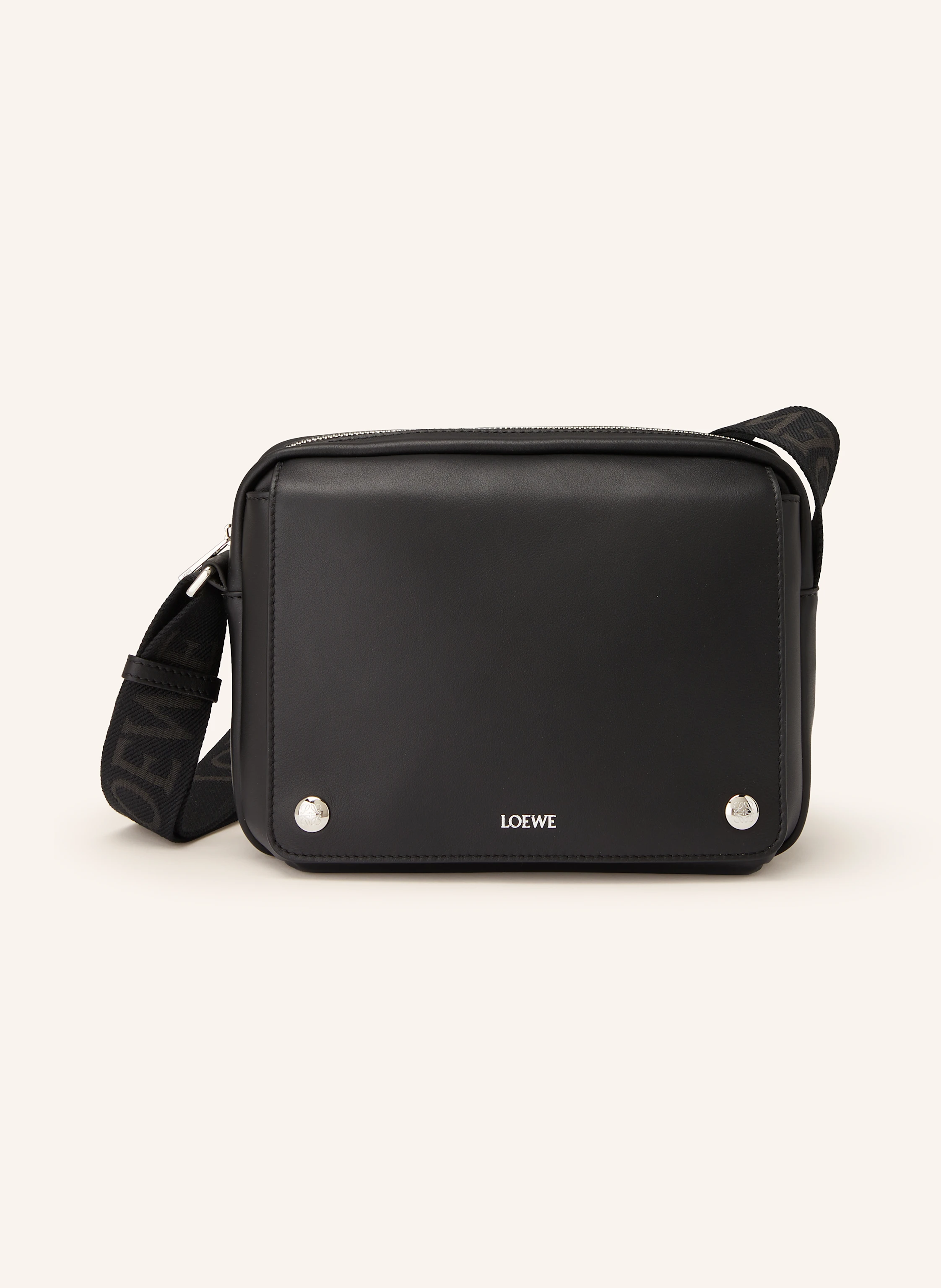 LOEWE Crossbody bag PEBBLE MESSENGER MEDIUM: BLACK