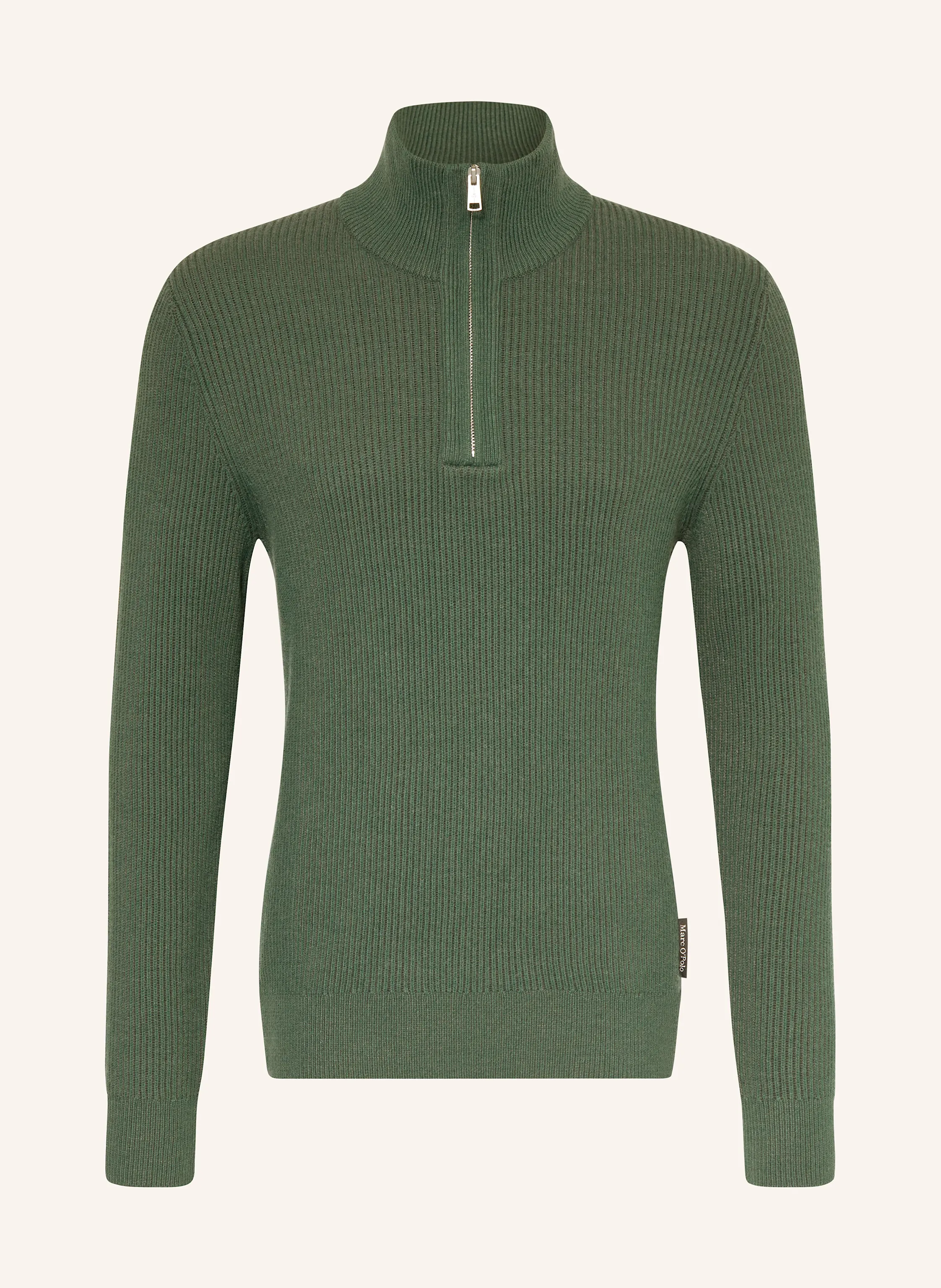 Marc O'Polo Half-zip sweater in green
