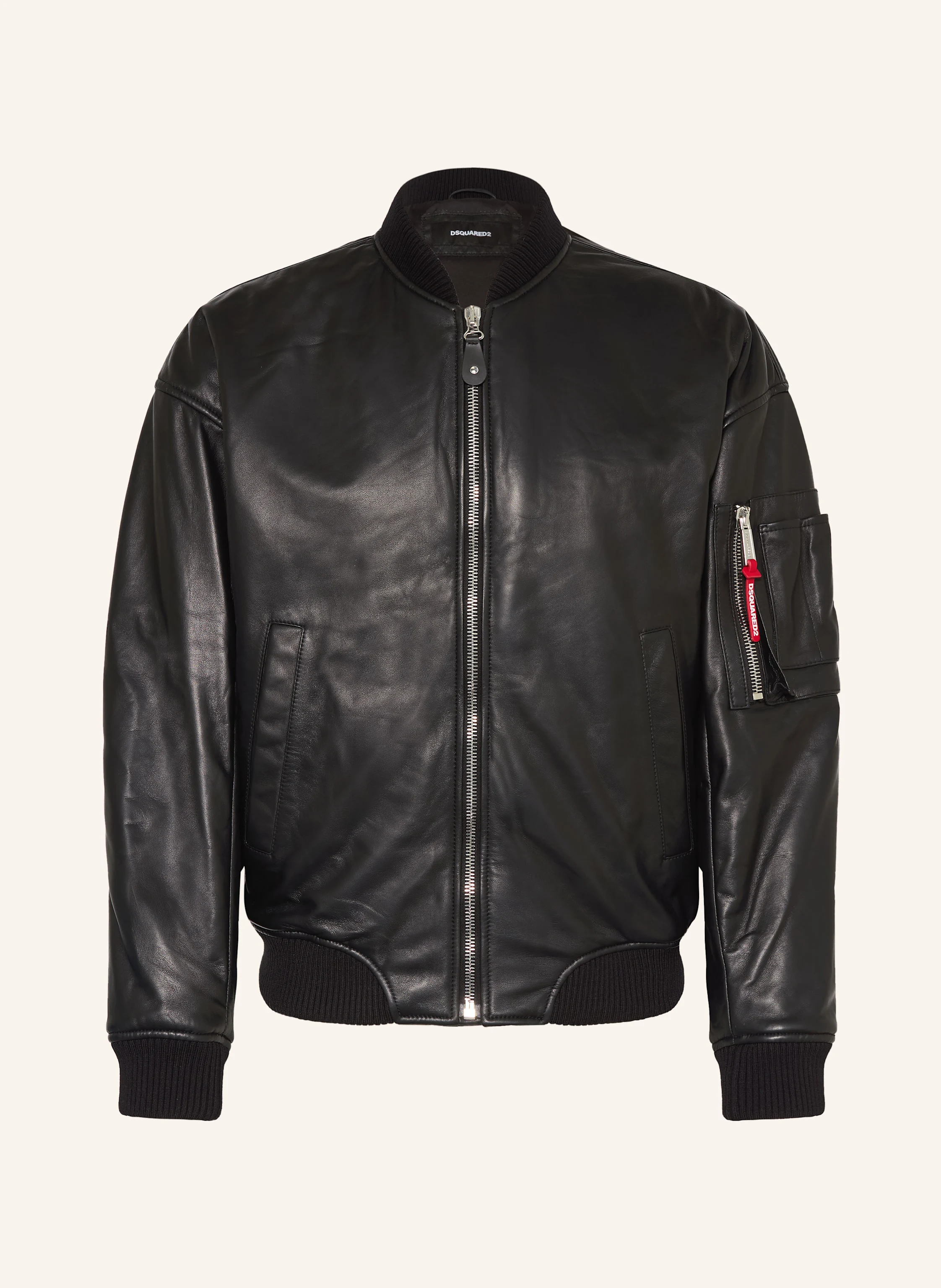 DSQUARED2 Leather jacket in black