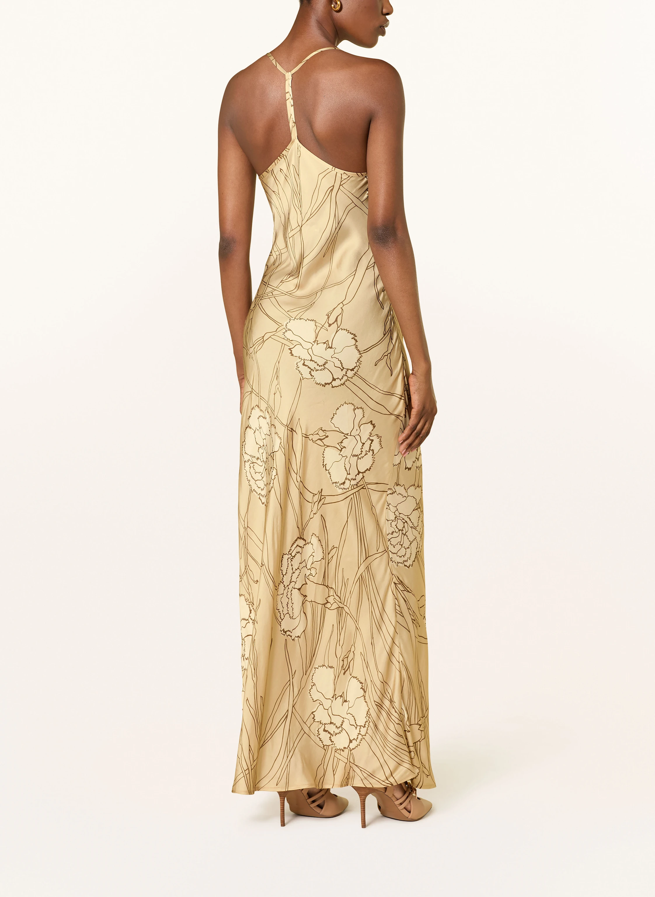 sheer gold mini dress Mermaid Sequins Slim Slip Maxi Dress L main image 1