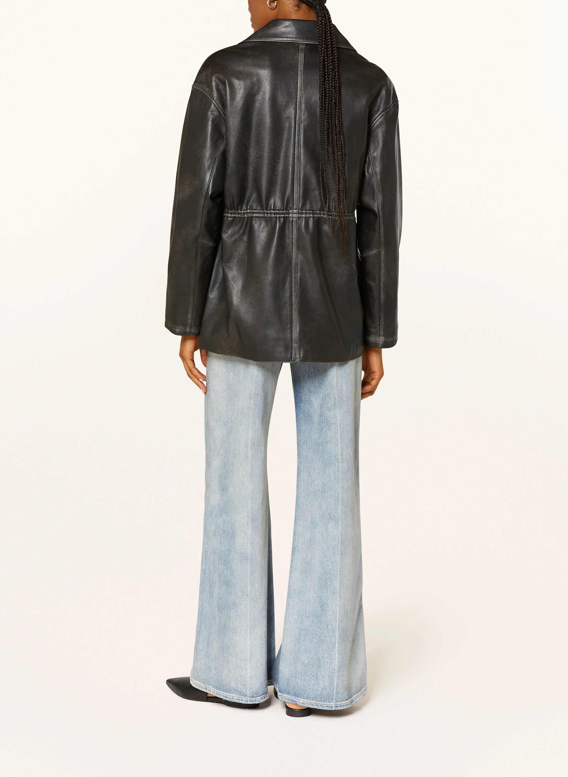 DOROTHEE SCHUMACHER Leather jacket SLEEK STATEMENT in black