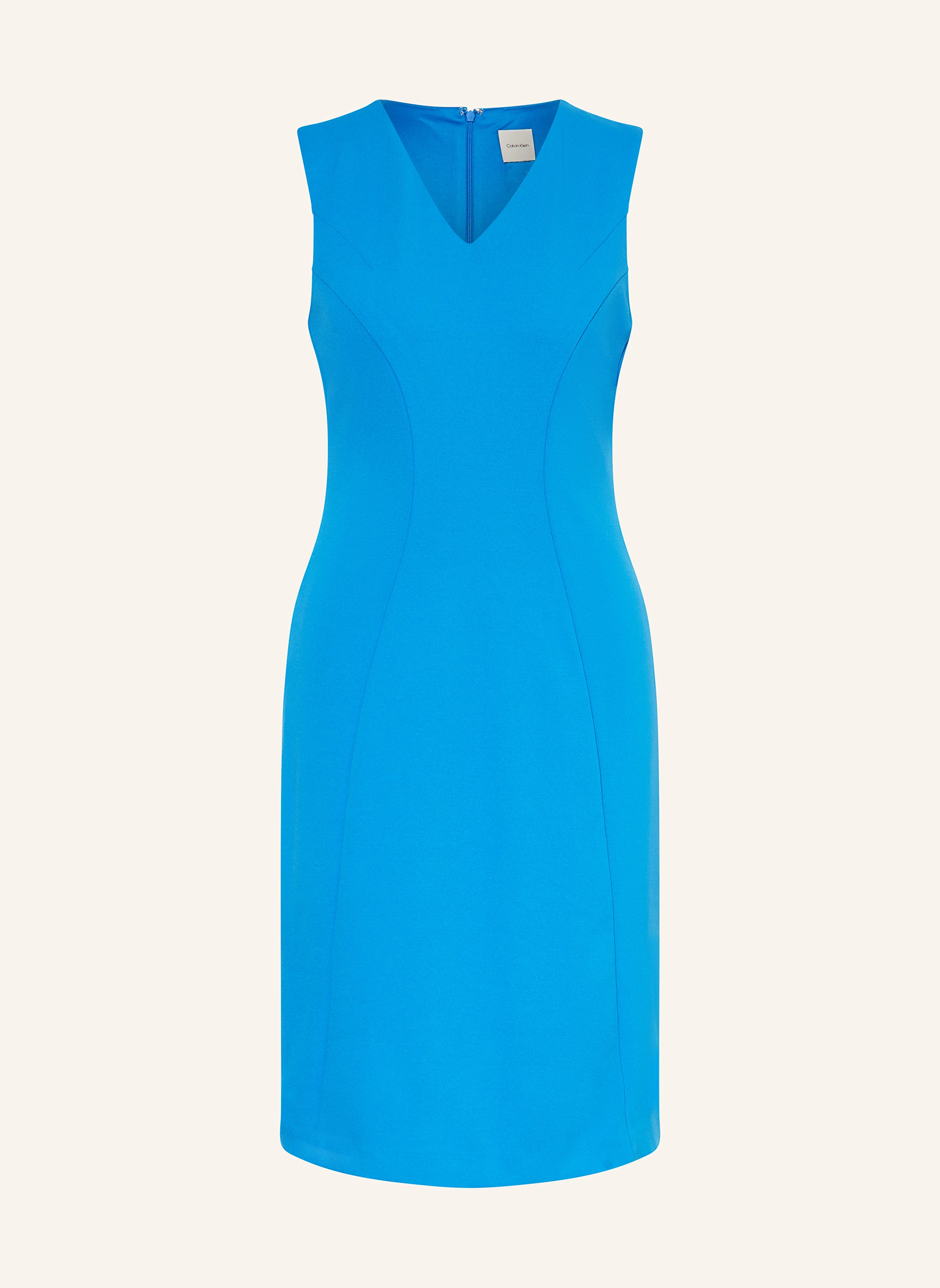 calvin klein sheath dress blue Calvin Klein Plus Size Short Sleeve Crew Neck Solid Sheath Dress