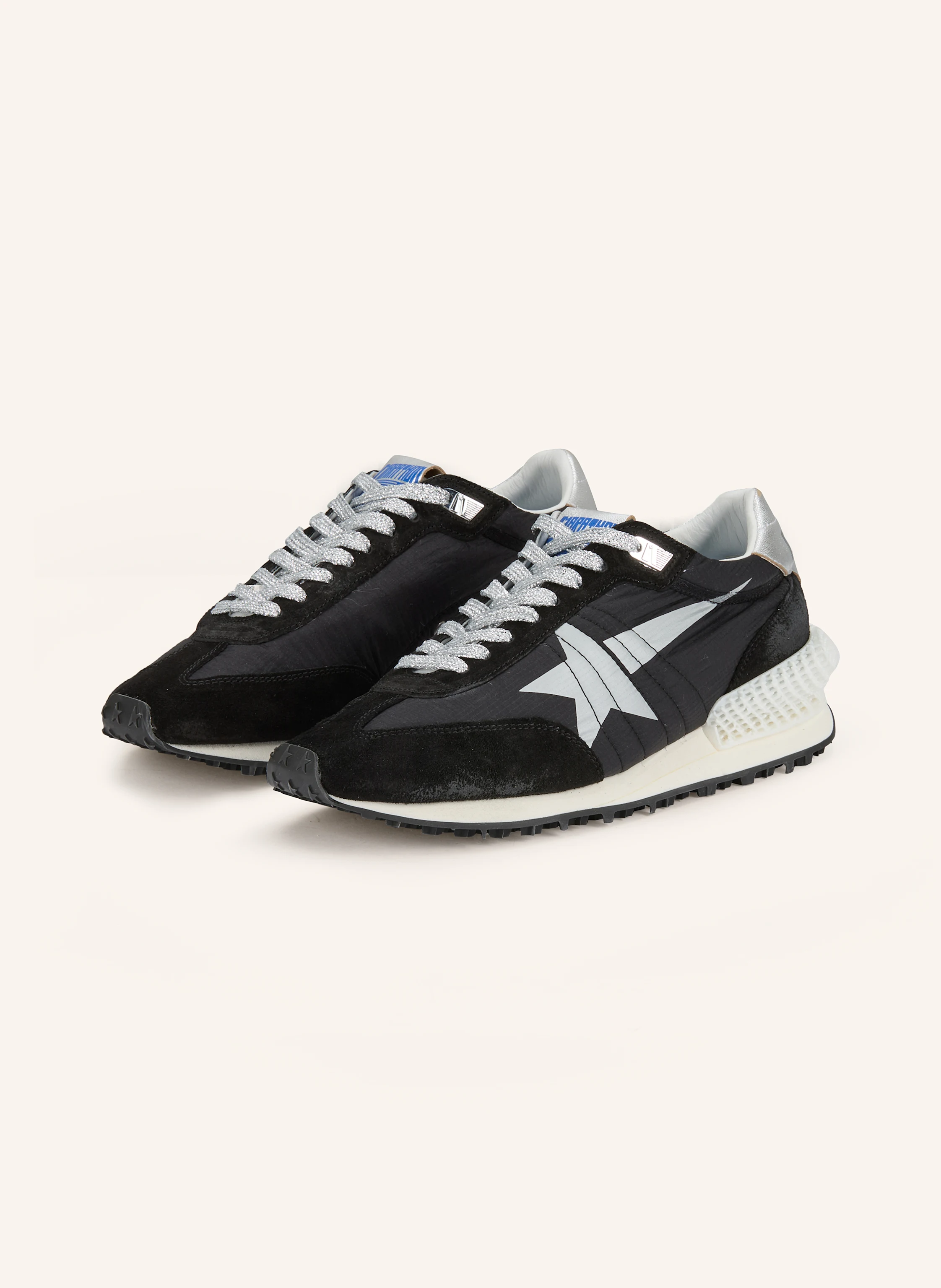 GOLDEN GOOSE Sneakers RUNNING MARATHON in black / silver