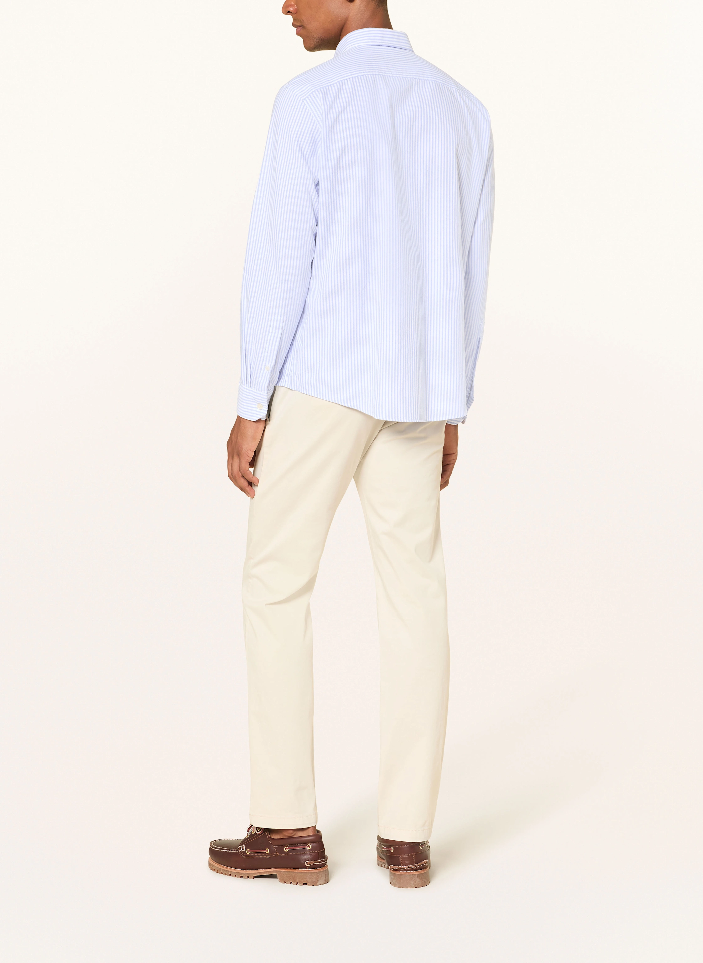 OLYMP Casual regular fit shirt: LIGHT BLUE / WHITE