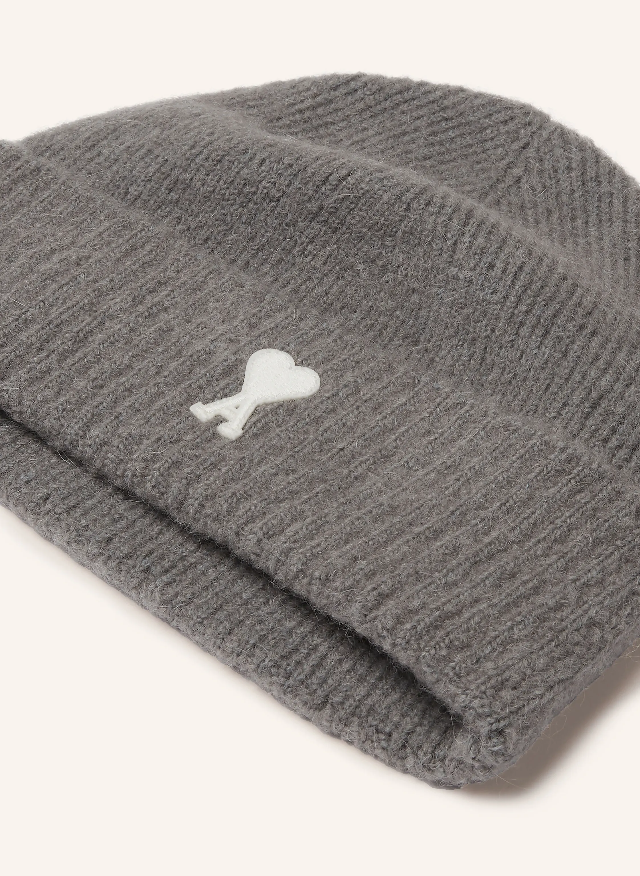 AMI PARIS Hat with alpaca in gray