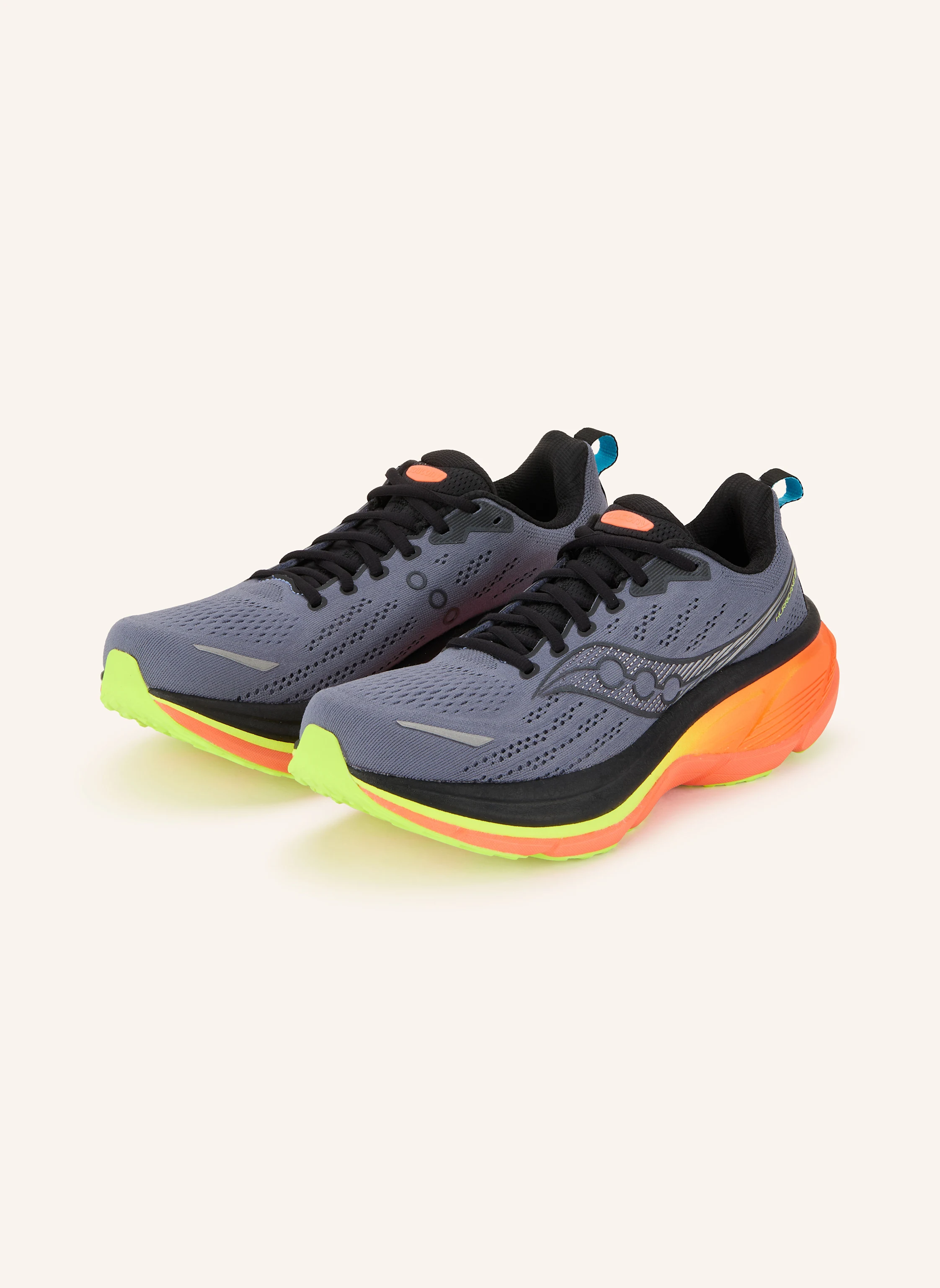 saucony HURRICANE 25 running shoes in gray/ orange