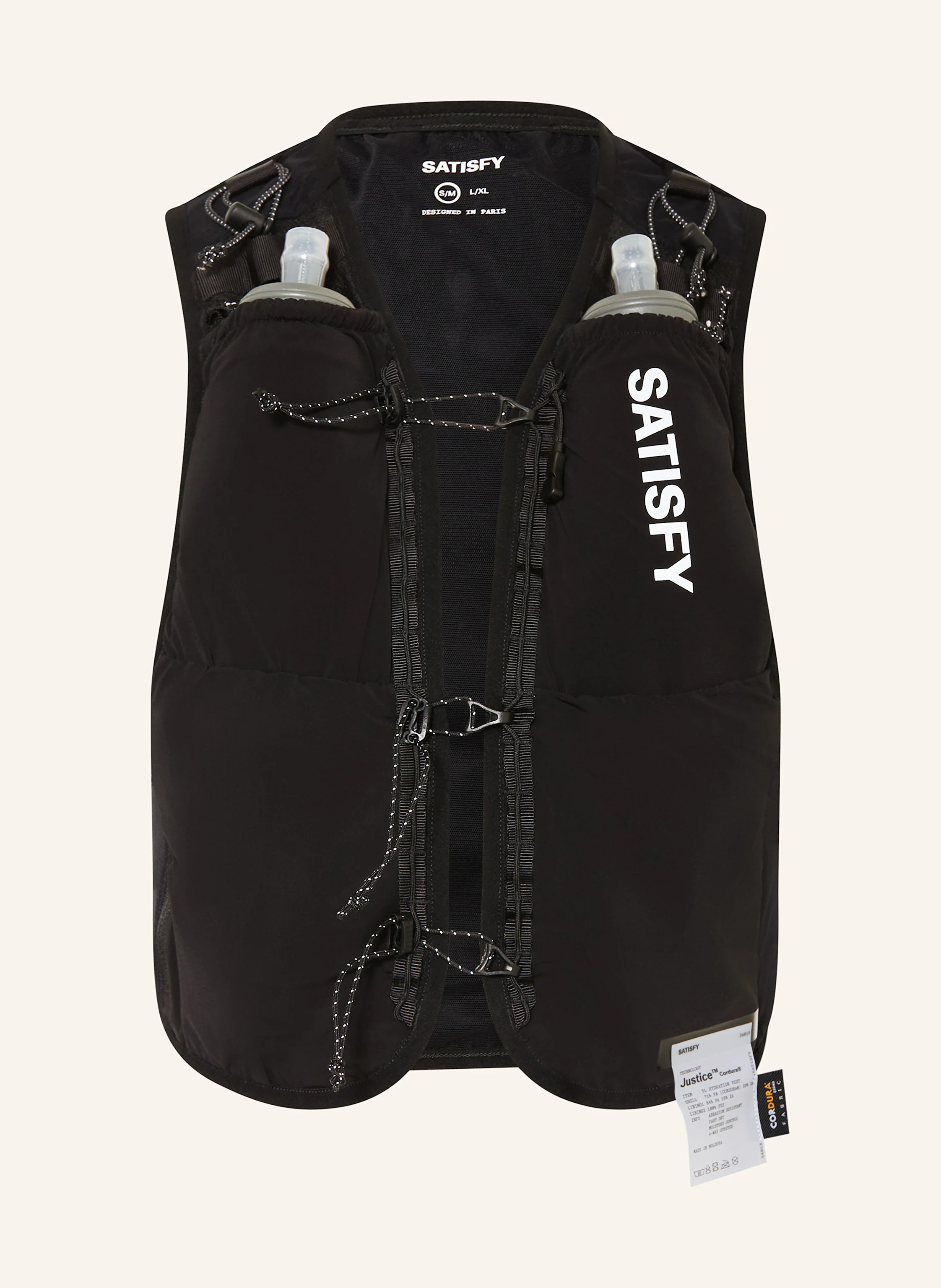 SATISFY JUSTICE™ CORDURA® 5L HYDRATION running vest in black