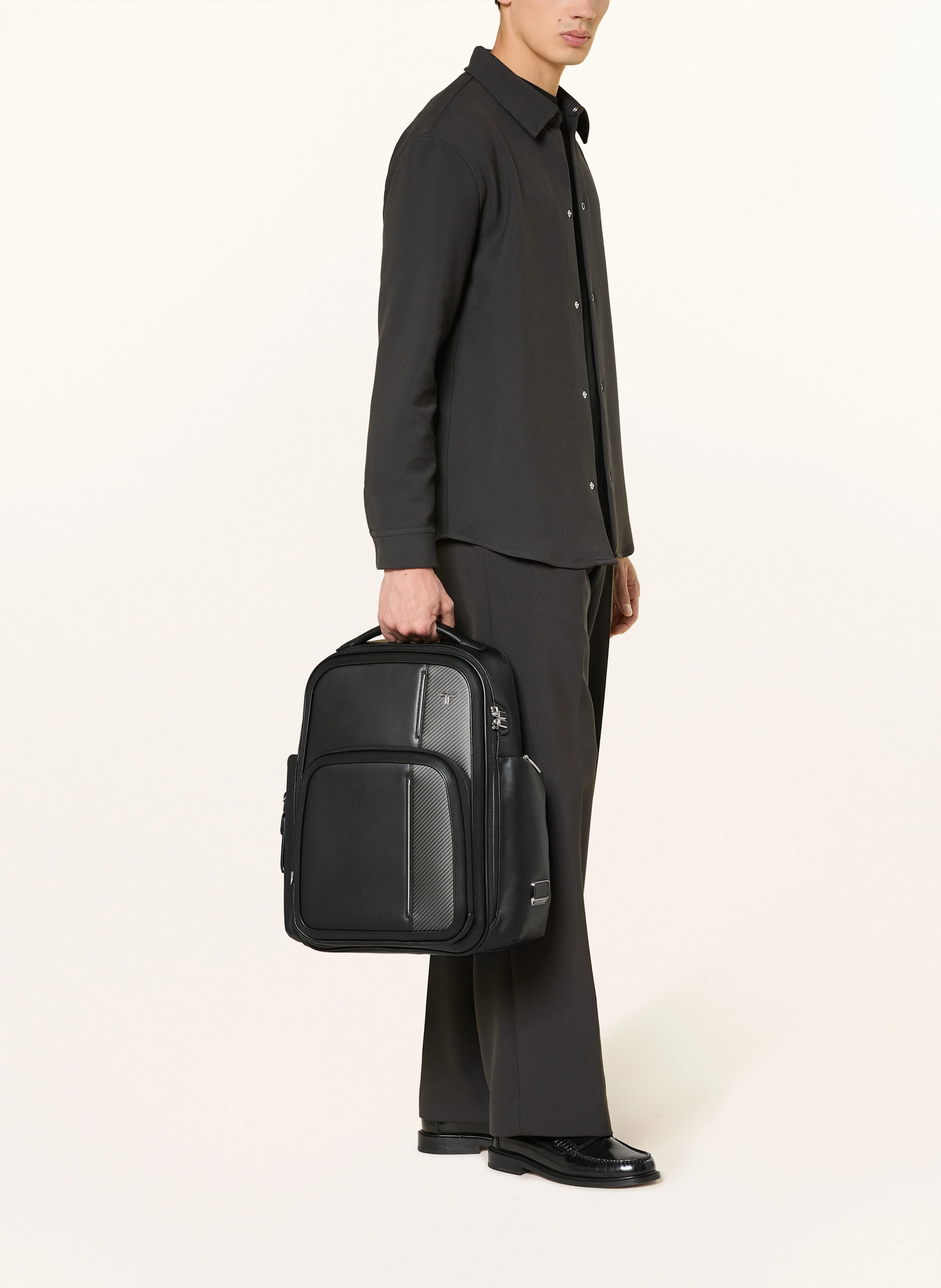 barker backpack leather Mari Adjustable shoulder straps Arrive' Barker Large Backpack in