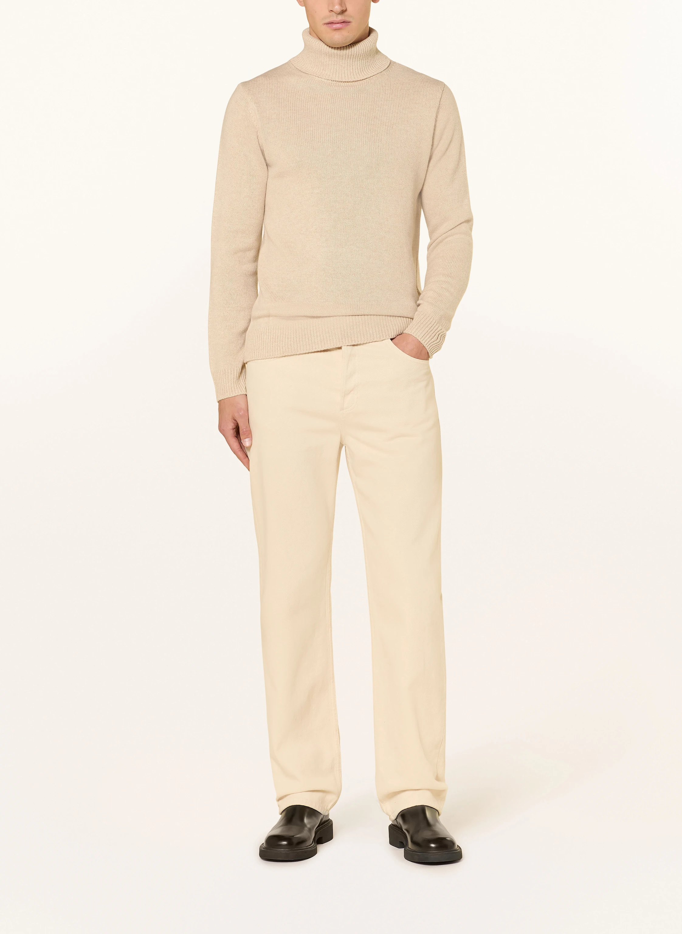 SANDRO Rollkragenpullover in hellgelb