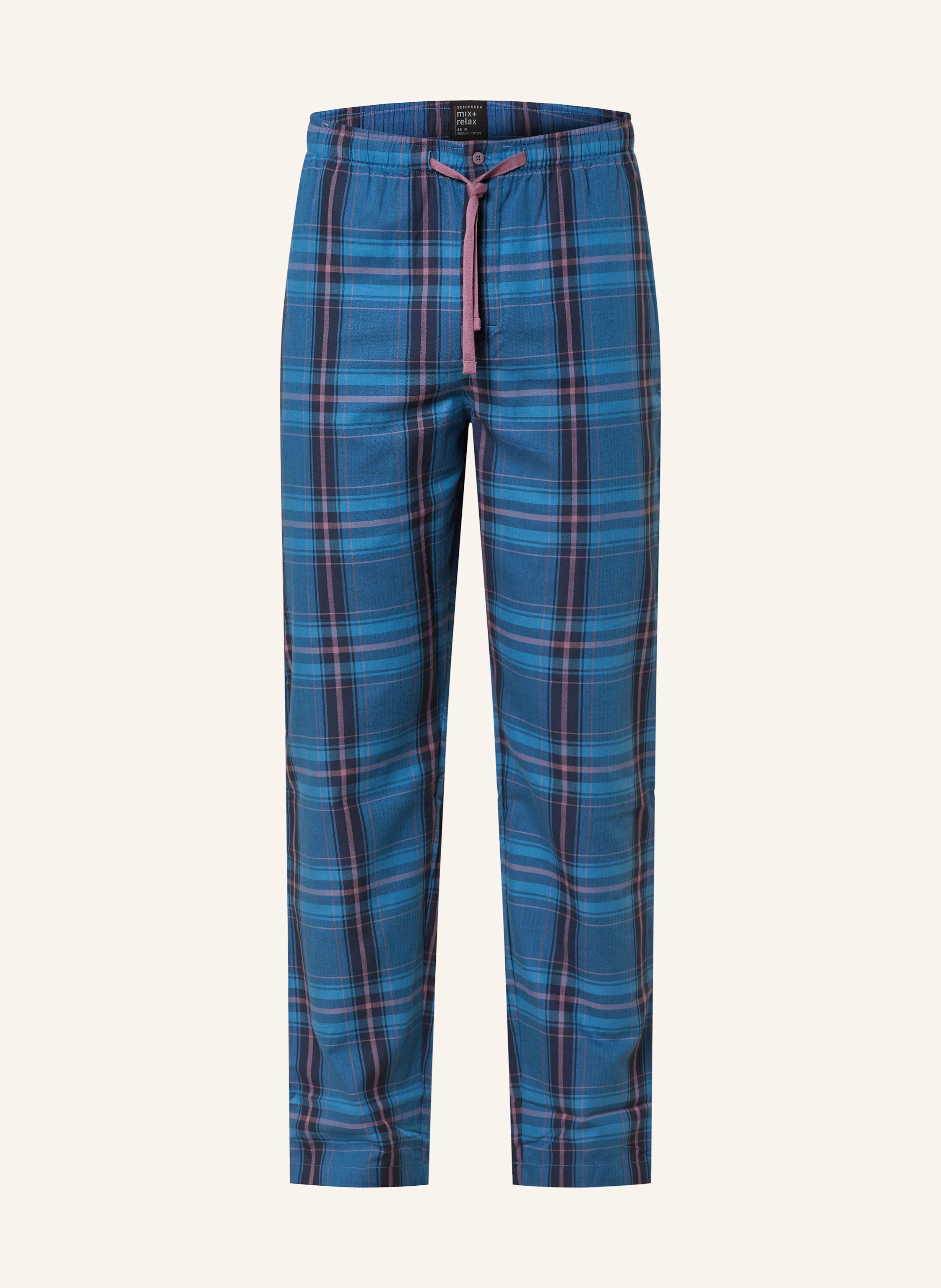 SCHIESSER Pajama pants MIX+RELAX: BLUE / BLACK / FUCHSIA