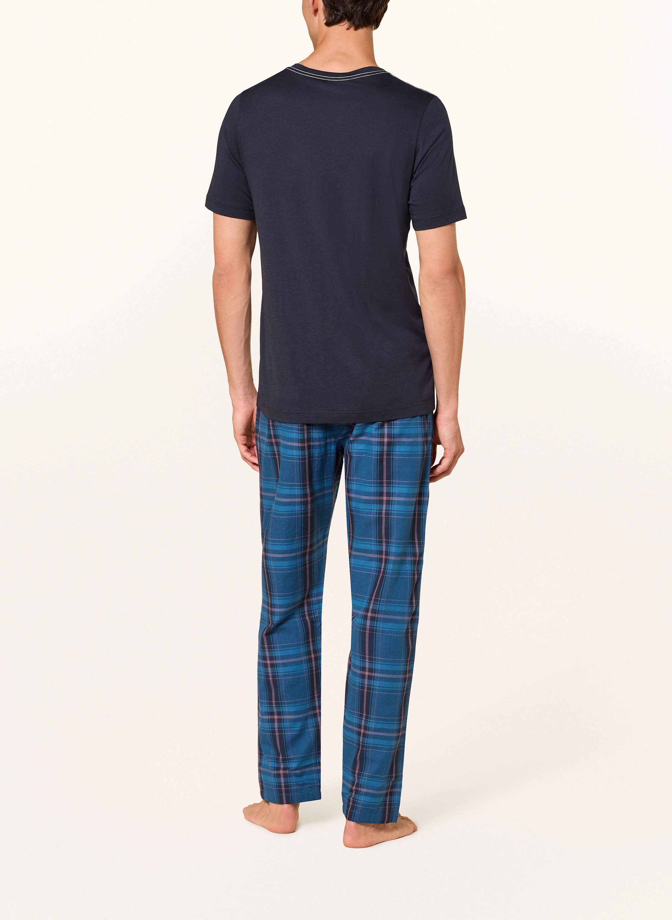 SCHIESSER Pajama pants MIX+RELAX: BLUE / BLACK / FUCHSIA