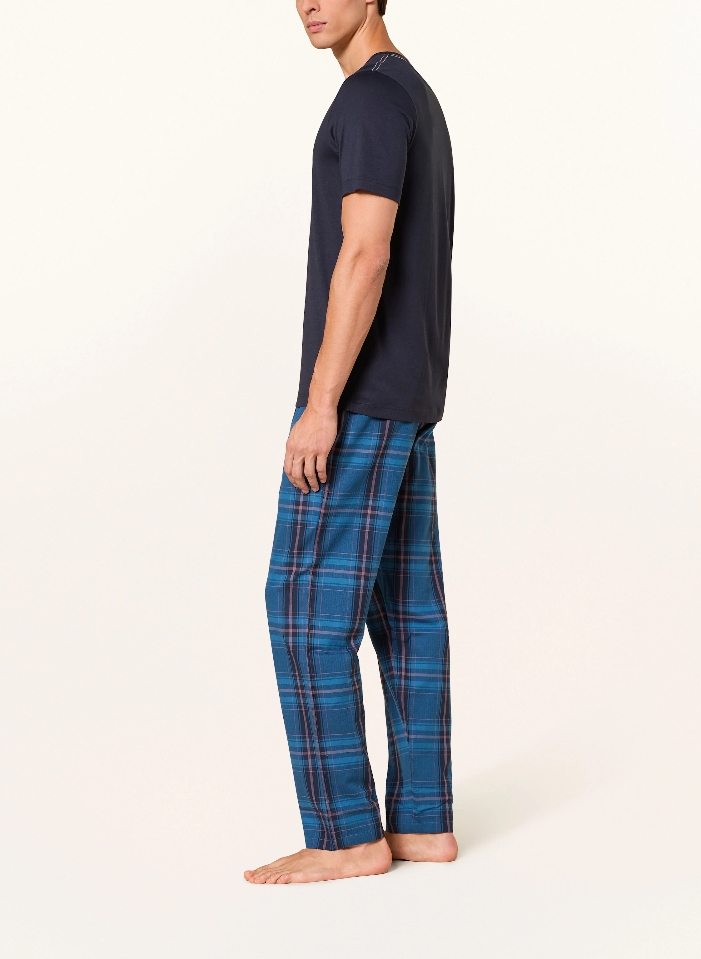 SCHIESSER Pajama pants MIX+RELAX: BLUE / BLACK / FUCHSIA
