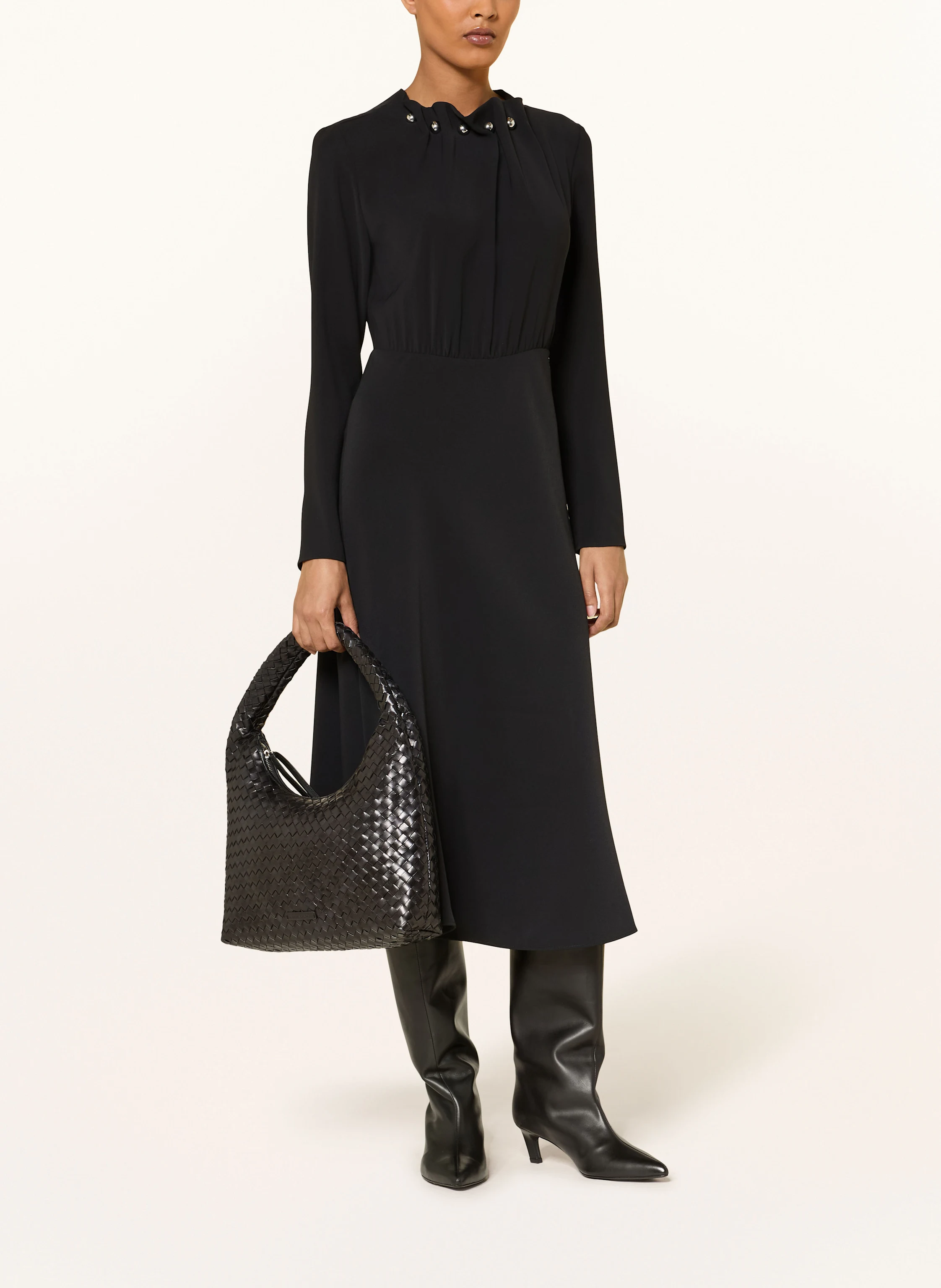 knee length dresses for ladies Armani Exchange Dress With Appliqus  FashOnFire