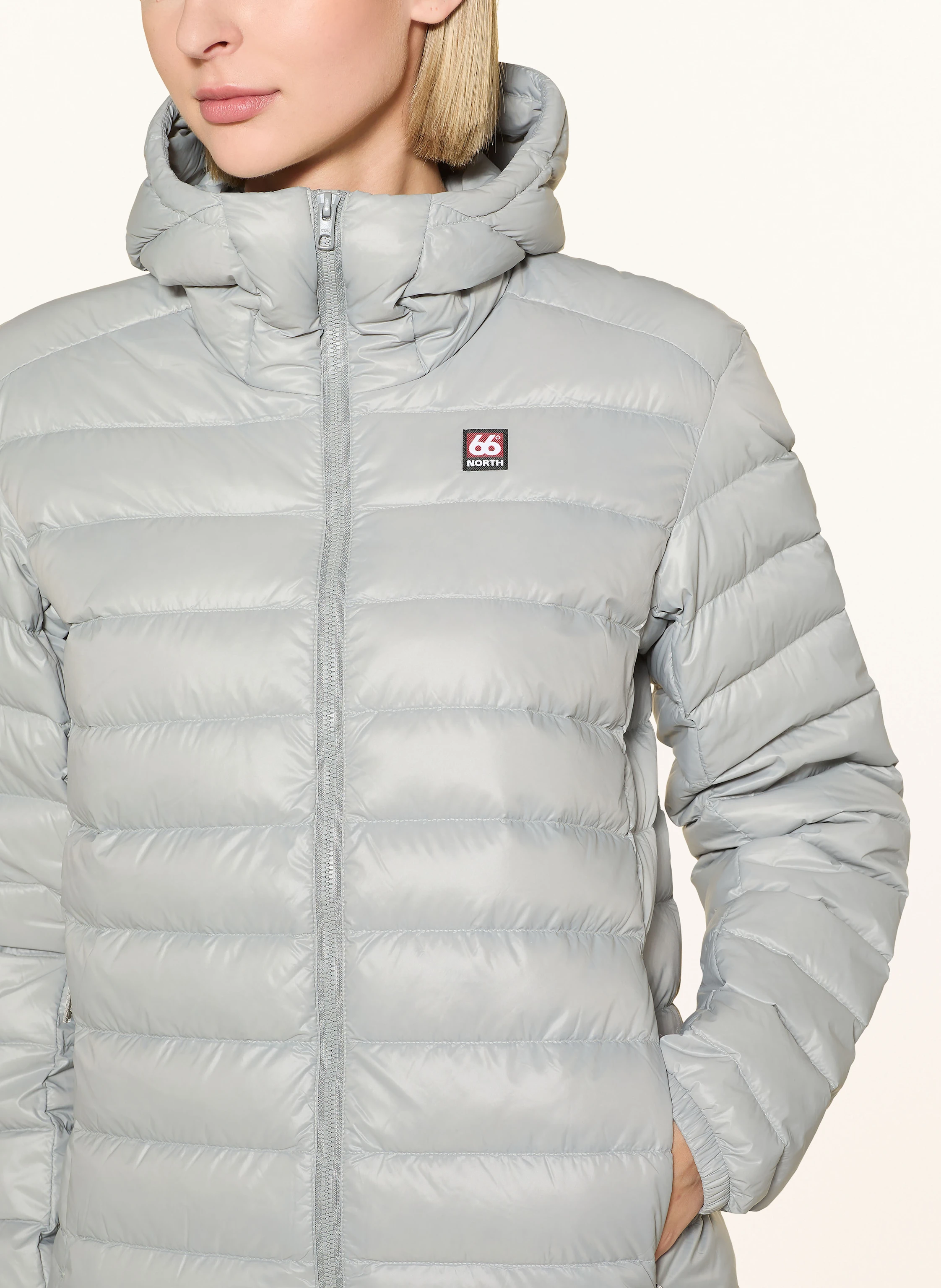 66°NORTH KEILIR lightweight down jacket in 833 grey sky