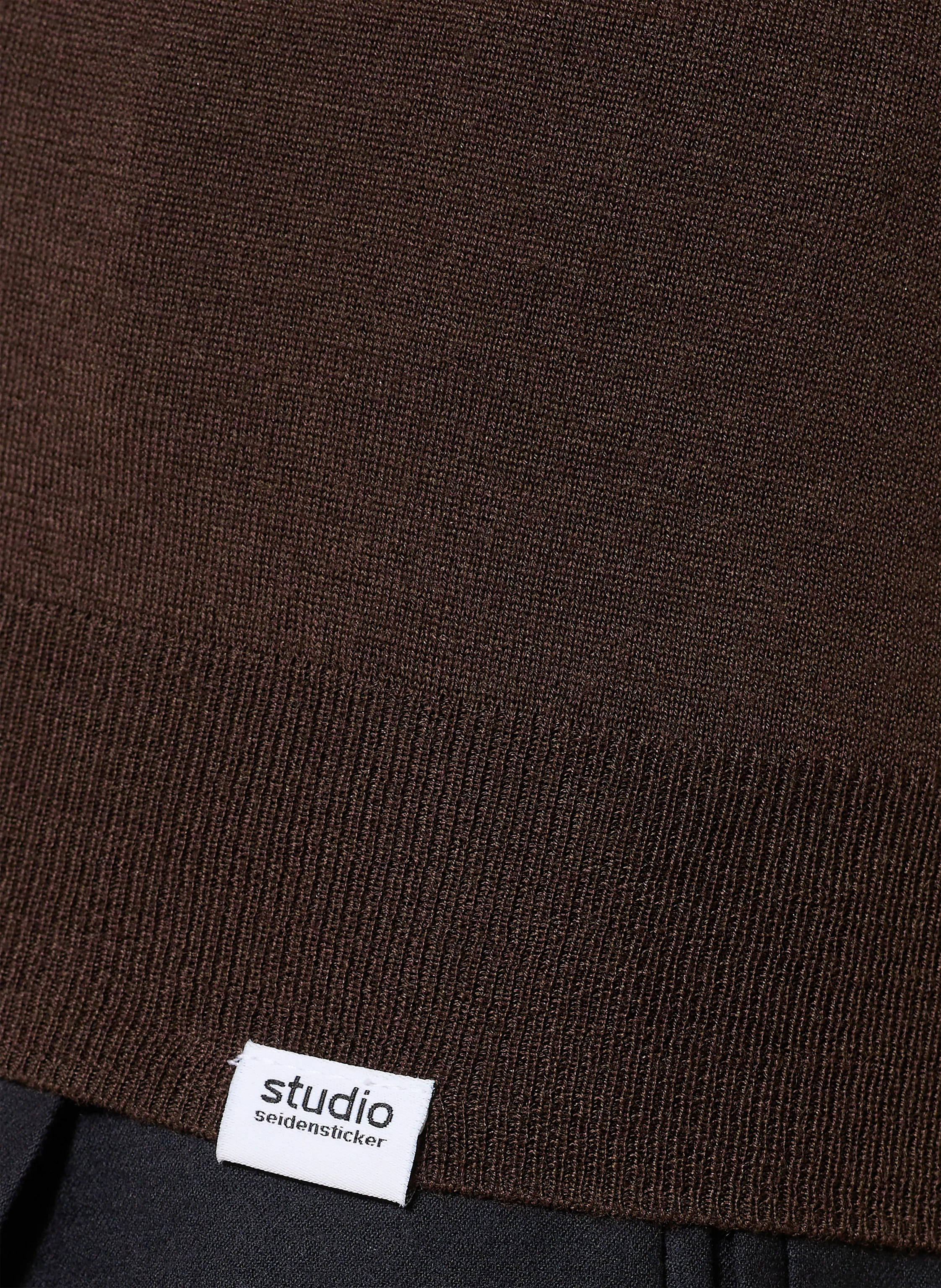 studio seidensticker Rollkragenpullover in dunkelbraun