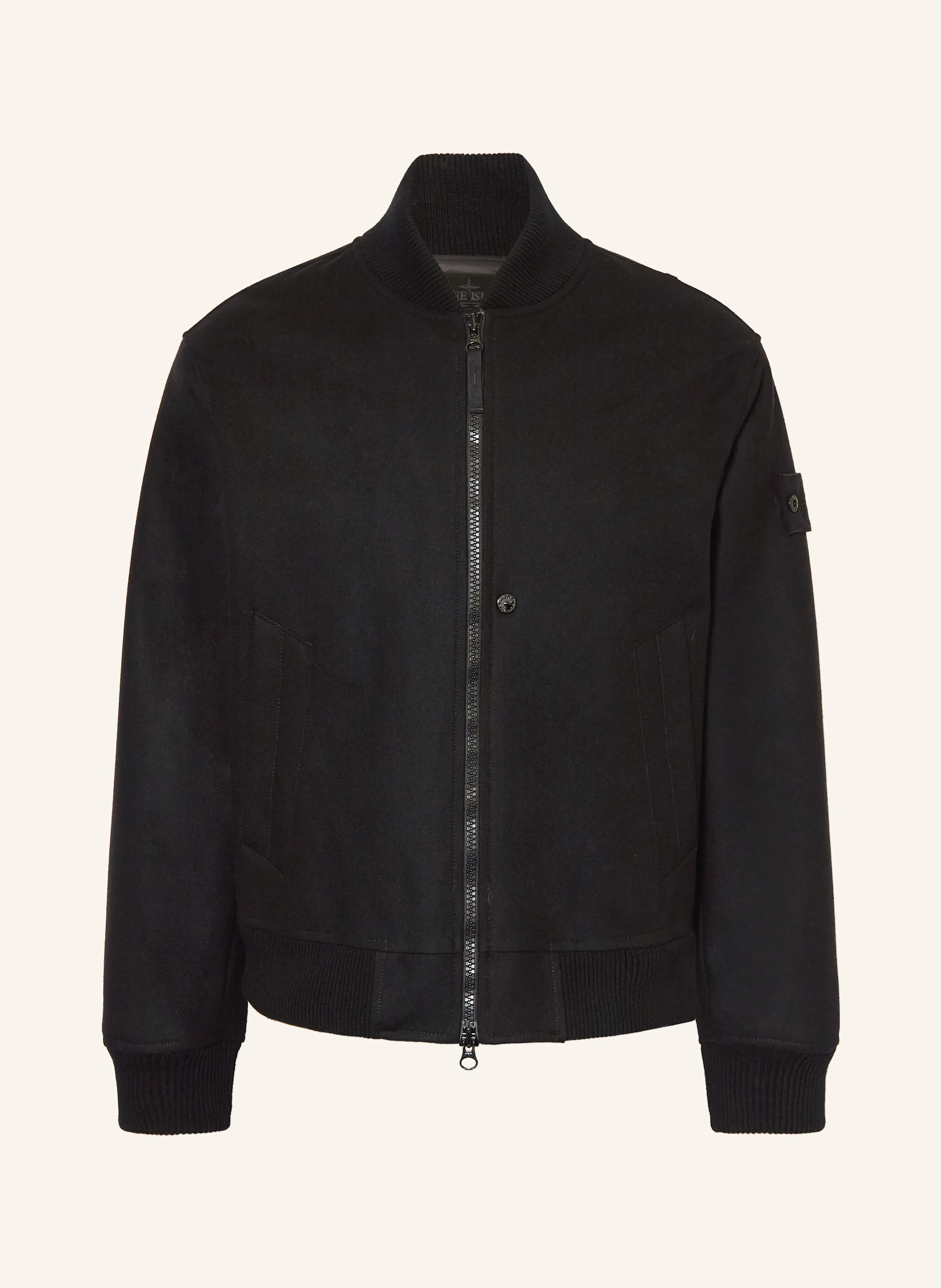 STONE ISLAND GHOST bomber jacket in black