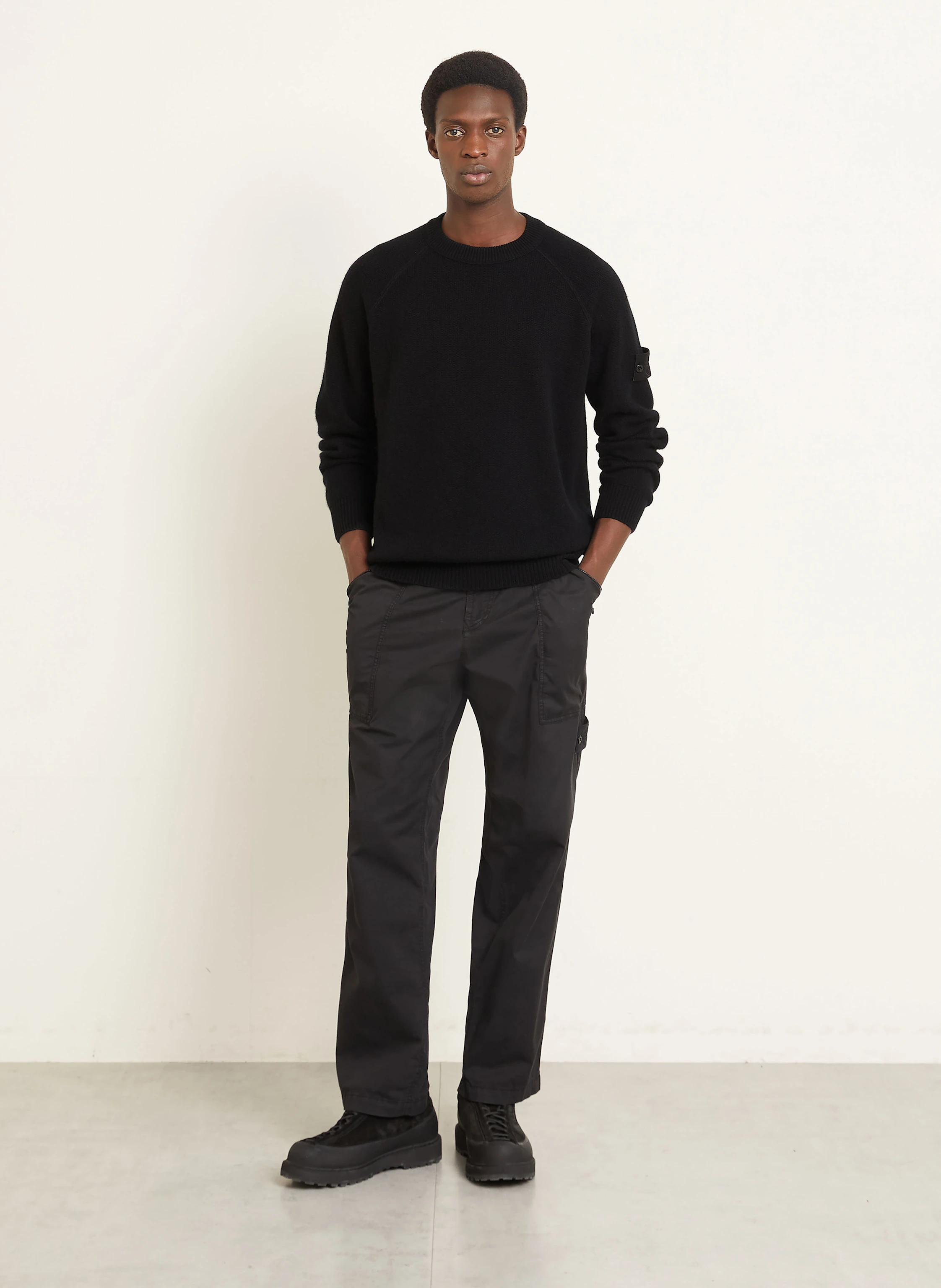 STONE ISLAND GHOST cashmere sweater: BLACK