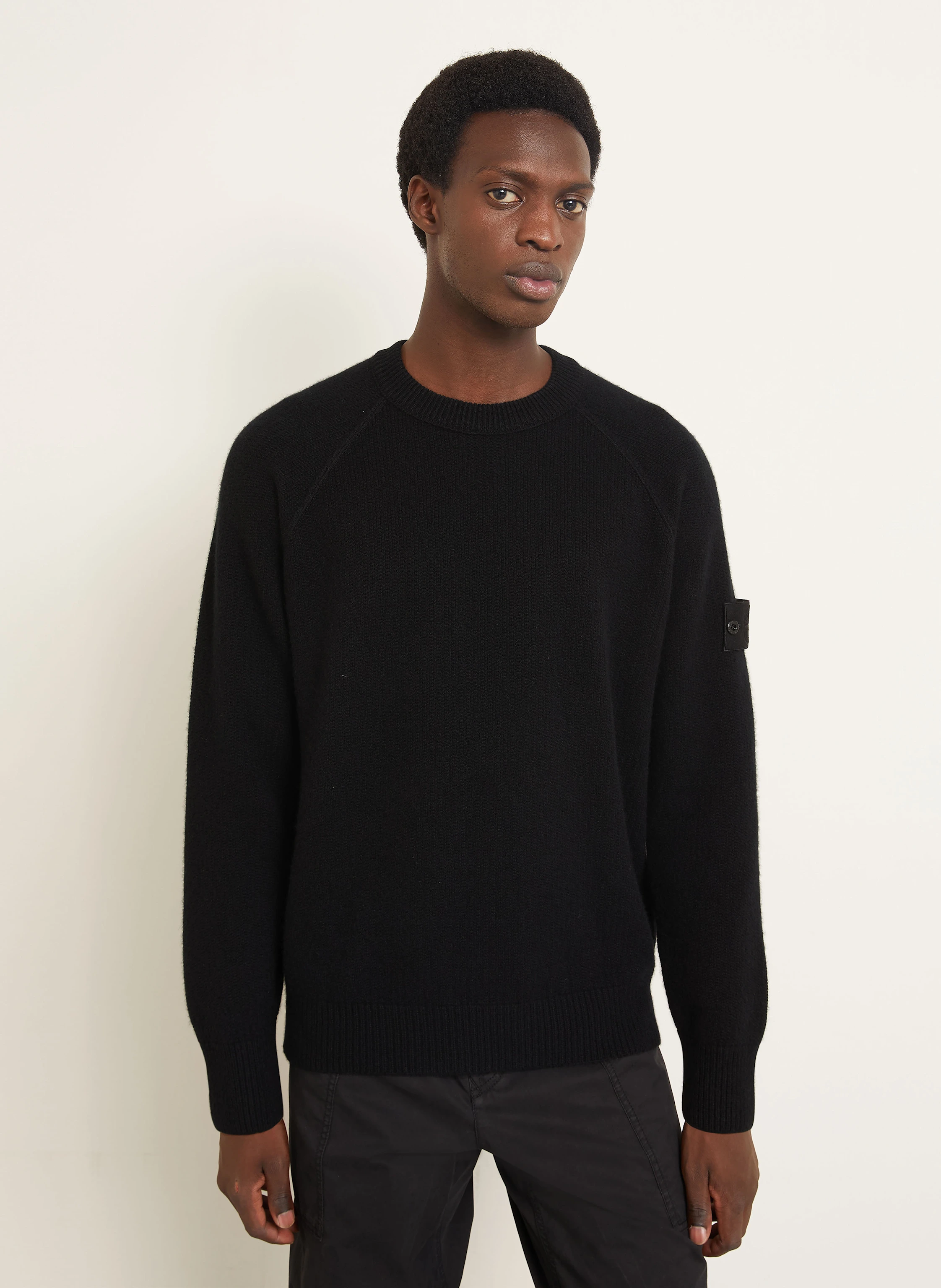 STONE ISLAND GHOST cashmere sweater: BLACK