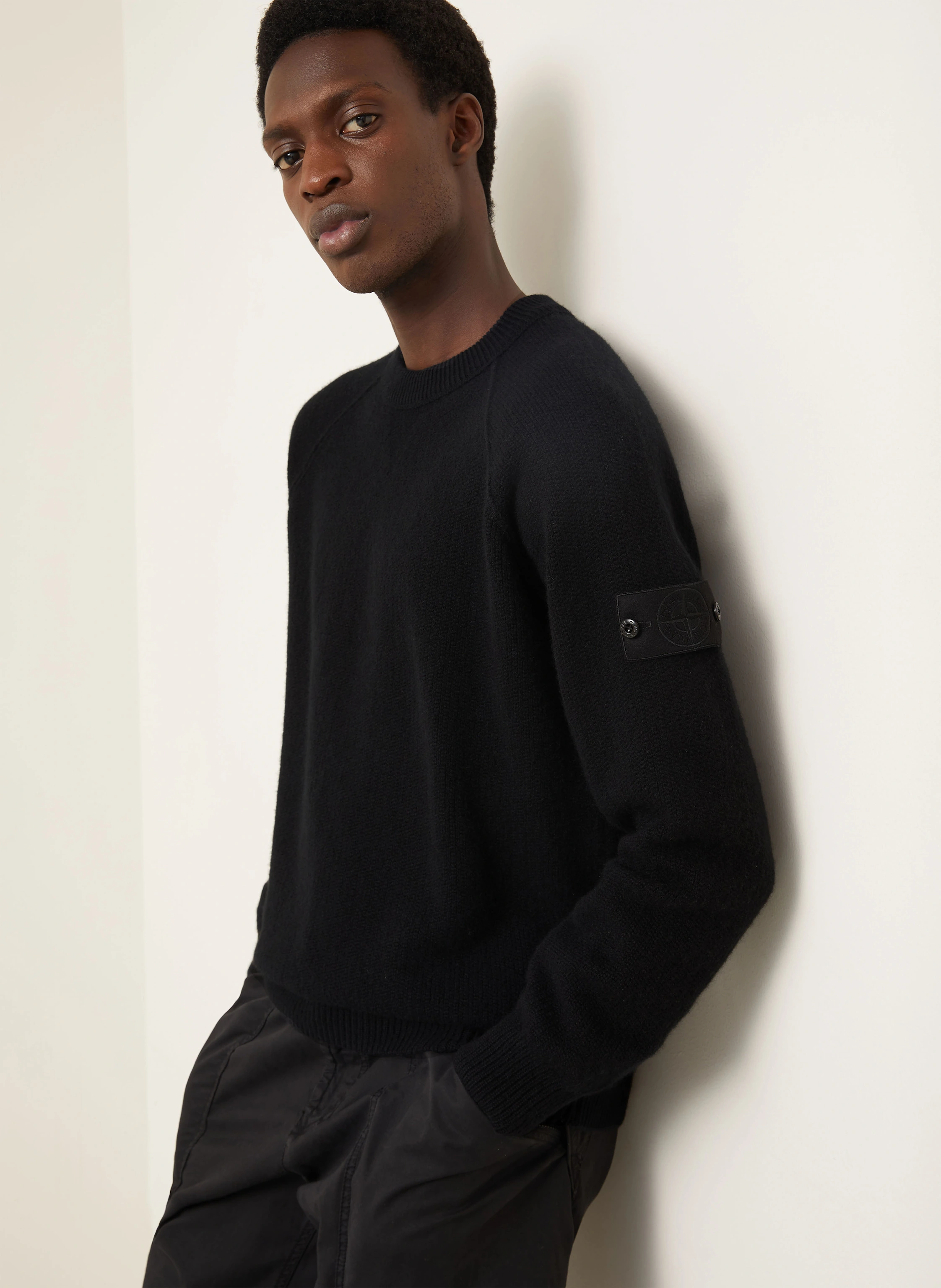 STONE ISLAND GHOST cashmere sweater: BLACK