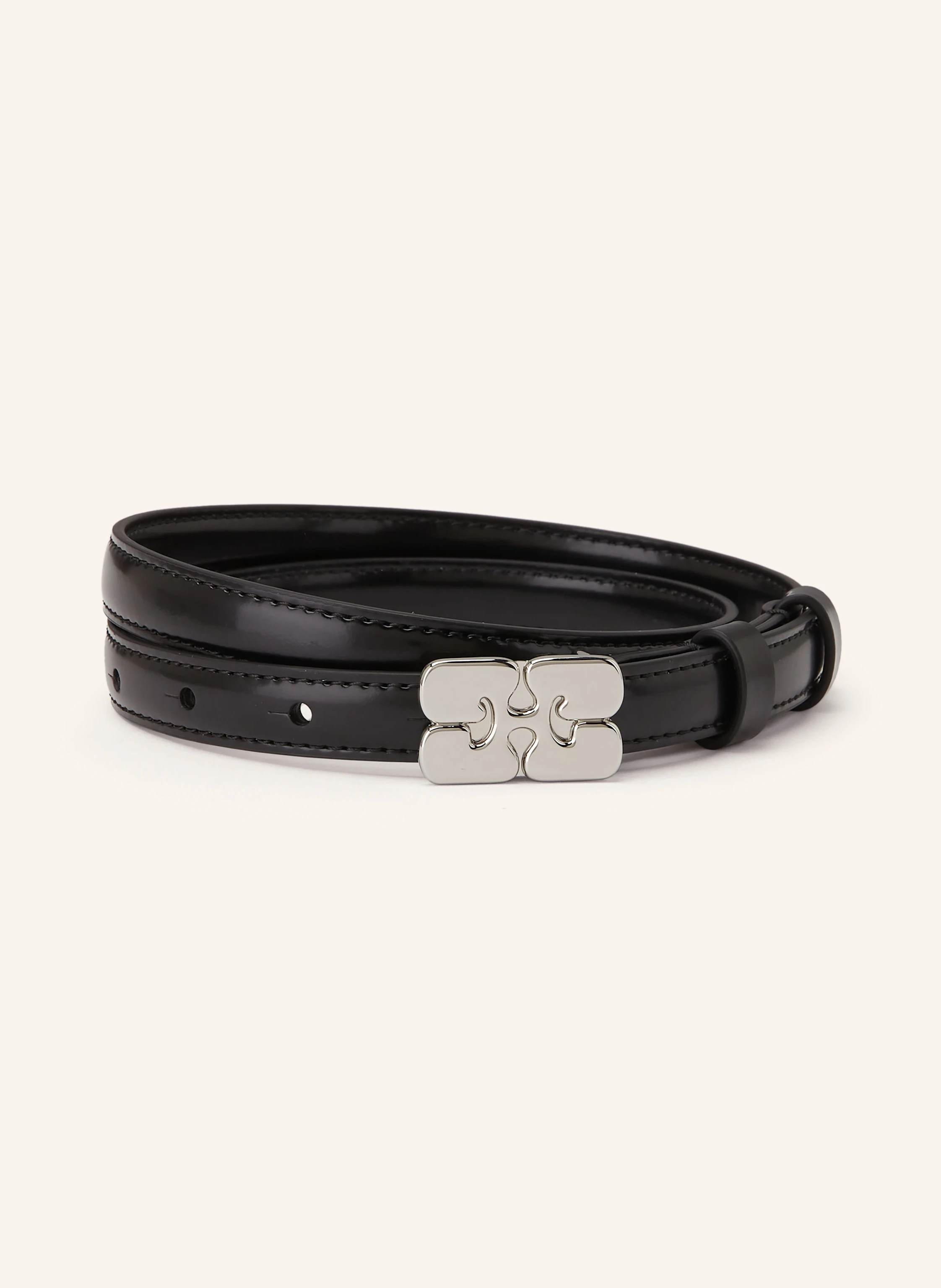 GANNI Kat Belt GANNI Belt KAT in light brown / black main image 4