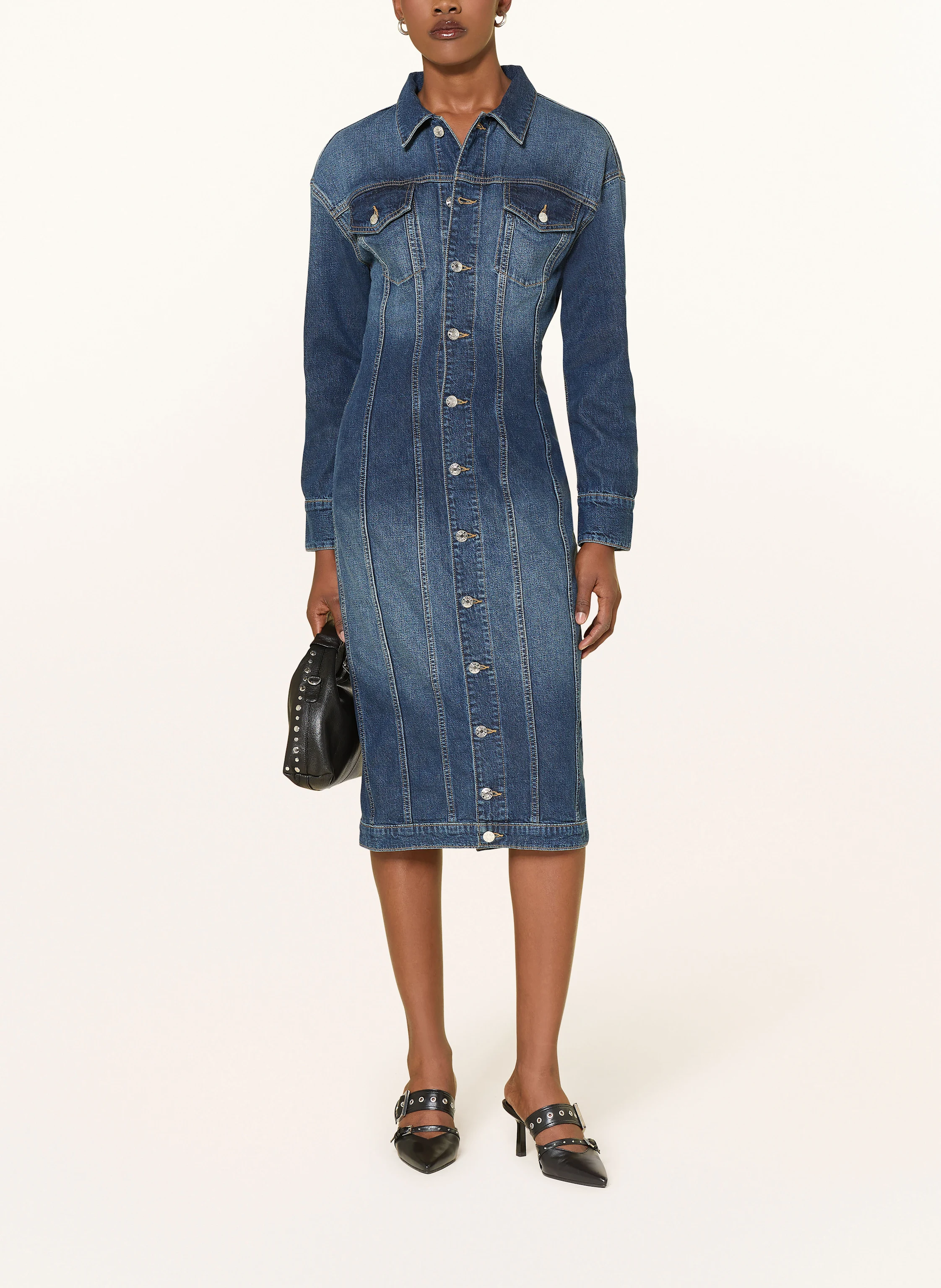 eb denim prima dress EB DENIM Jeanskjole PRIMA i blå