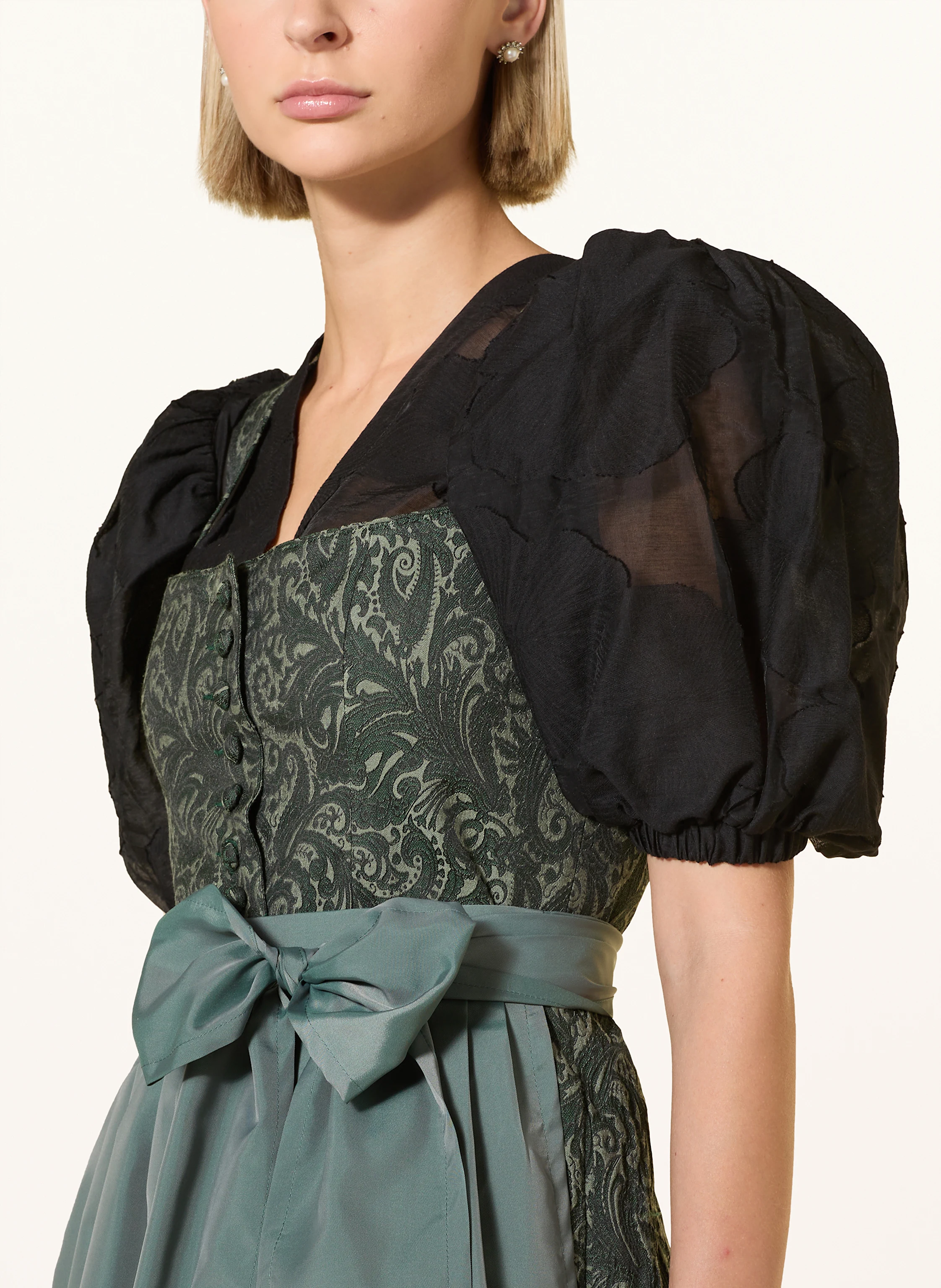 CocoVero Dirndl blouse ZENTA: BLACK