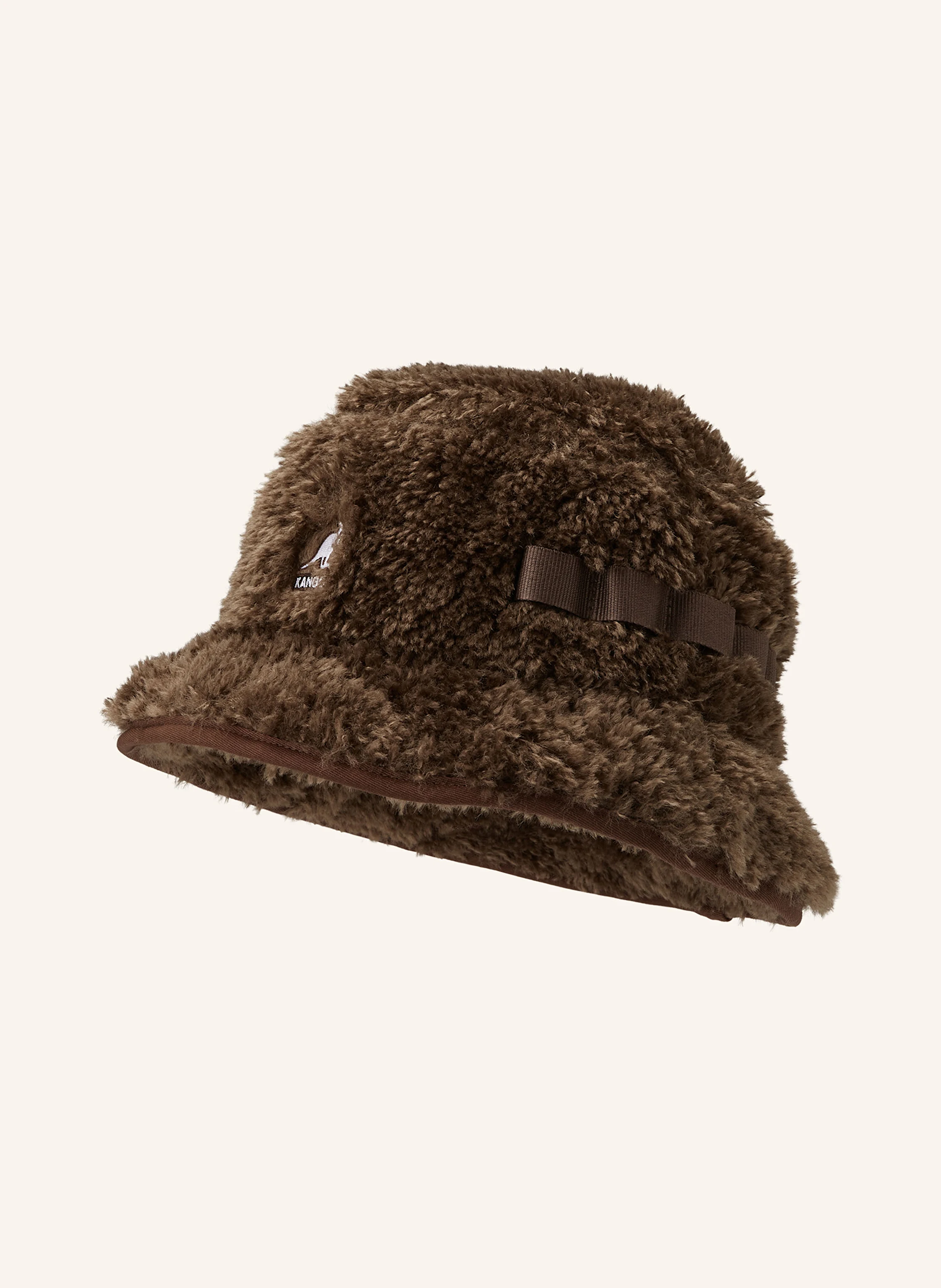 KANGOL Faux fur bucket hat in brown display picture 2