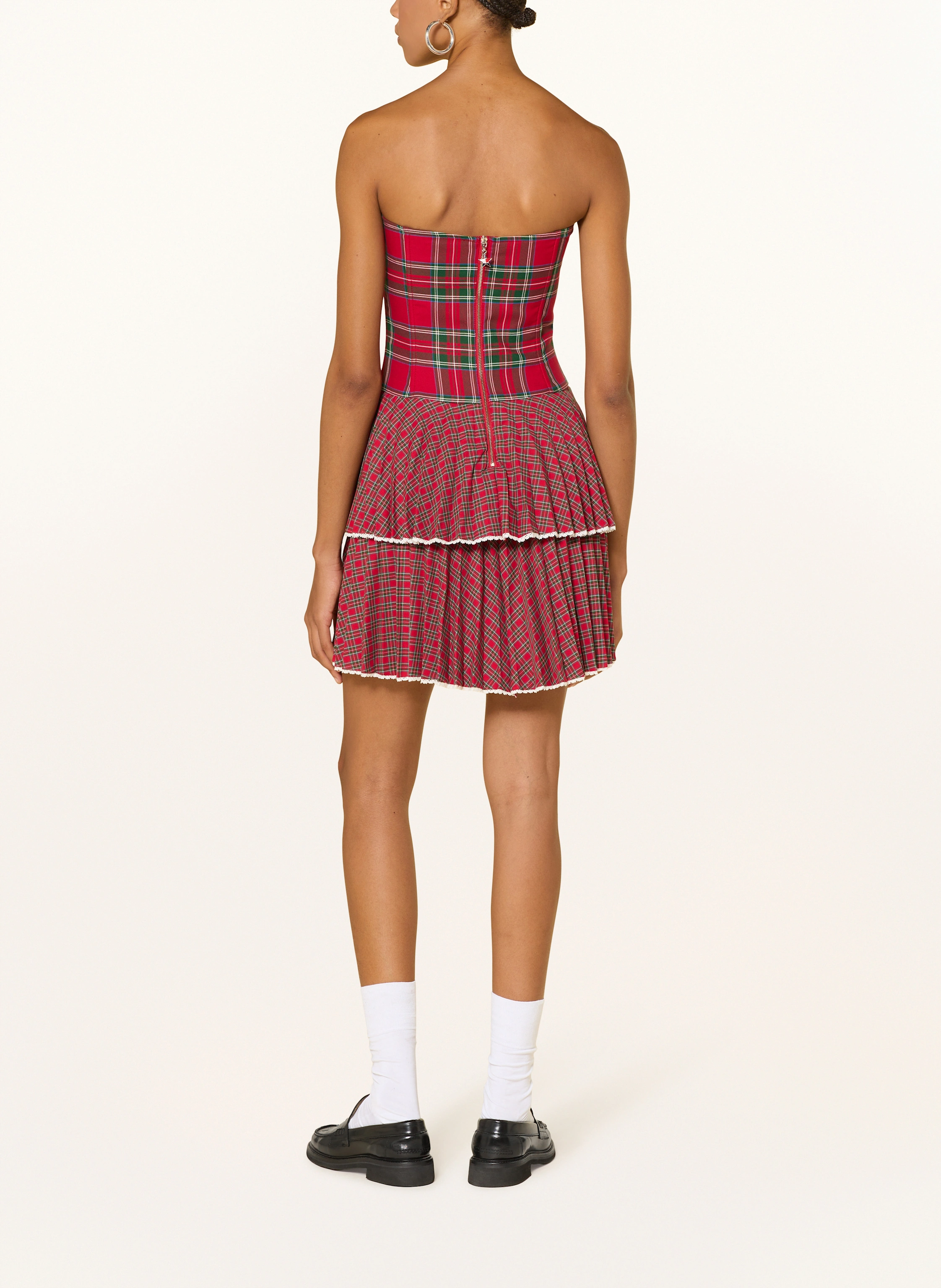 TOMMY JEANS off-the-shoulder dress: XLF Ornamental Red