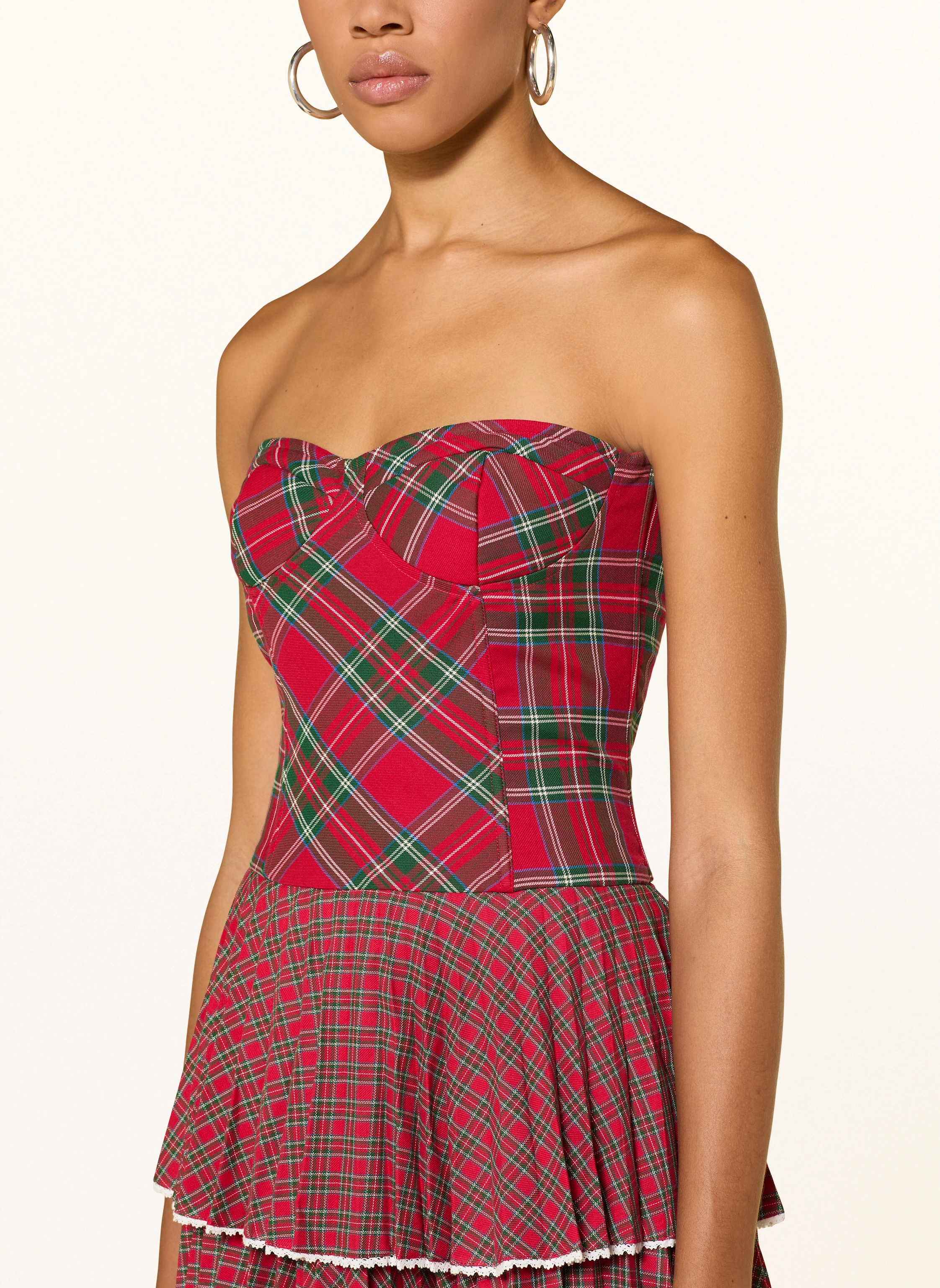 TOMMY JEANS off-the-shoulder dress: XLF Ornamental Red