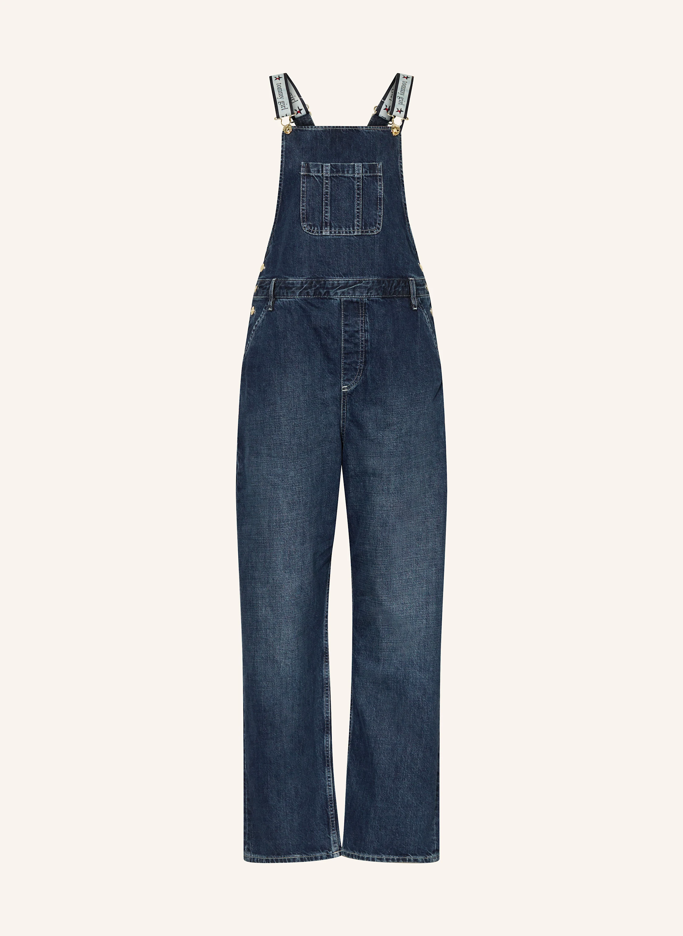 TOMMY JEANS Jeans-Latzhose in 1ce tinted denim