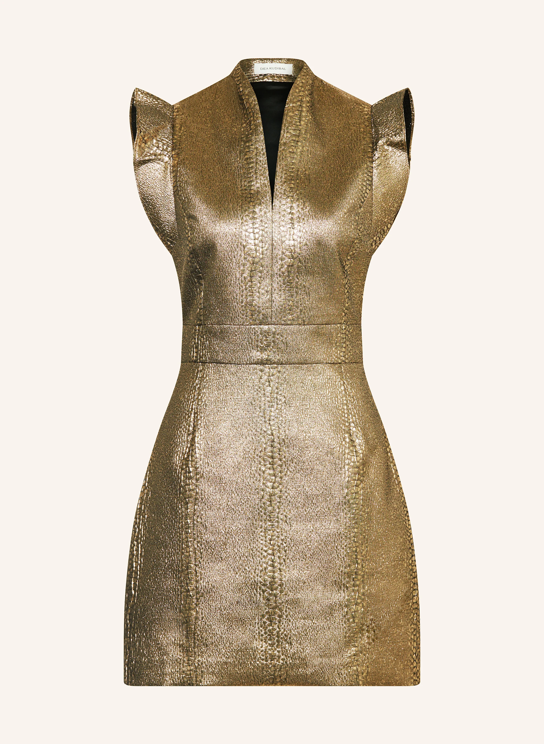dea kudibal Brocade dress in gold