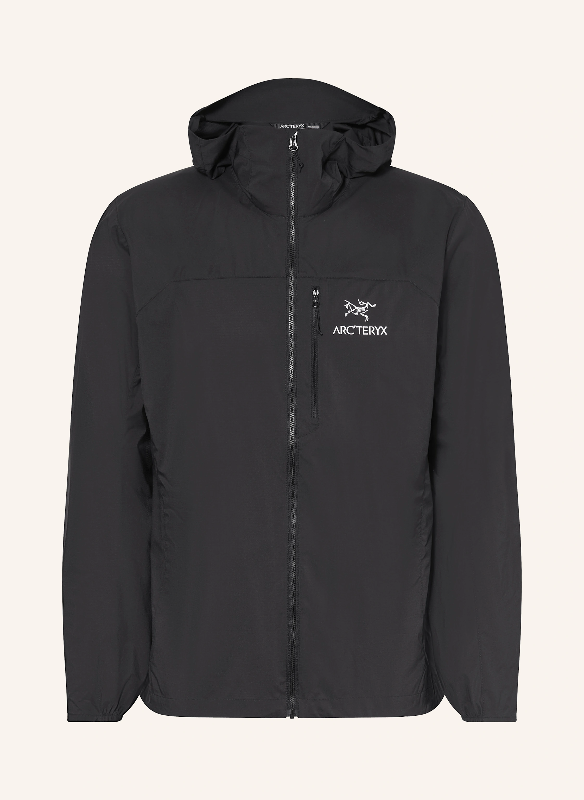 ARC'TERYX Windbreaker SQUAMISH HOODY in black