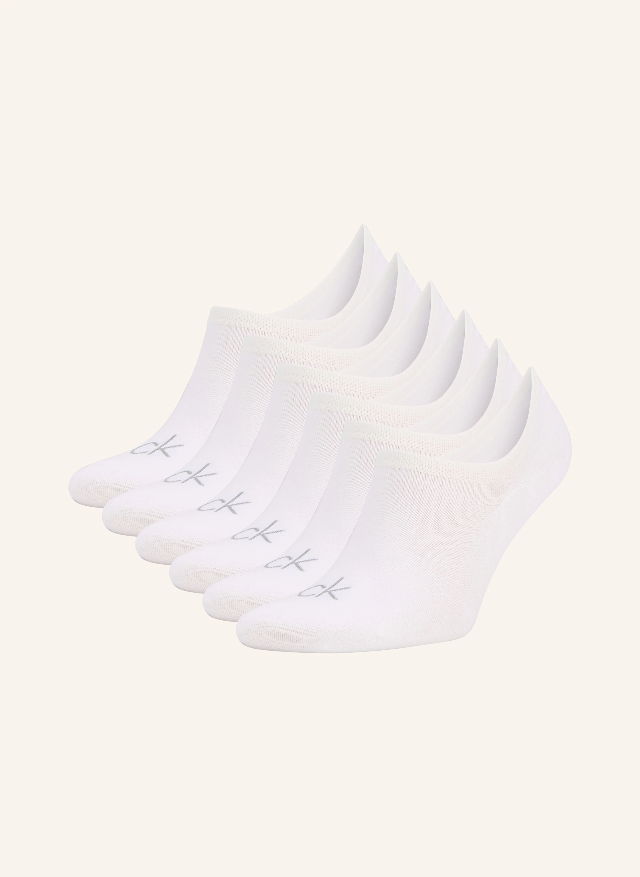 Calvin Klein 6-pak sneakersokker: HVID