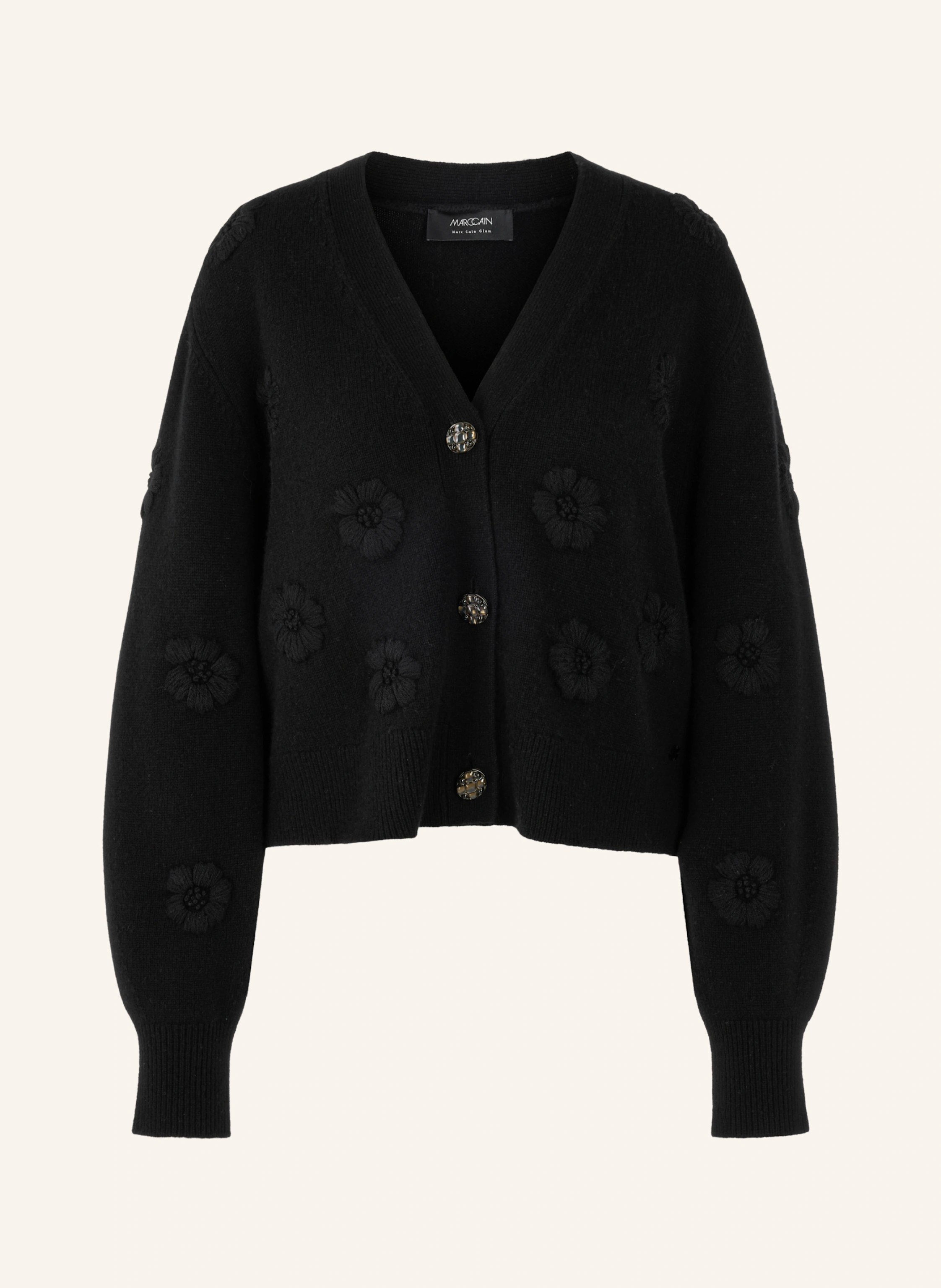 Strickjacke Marc Cain Cardigan Schwarz Marc Cain Strickjacke Black