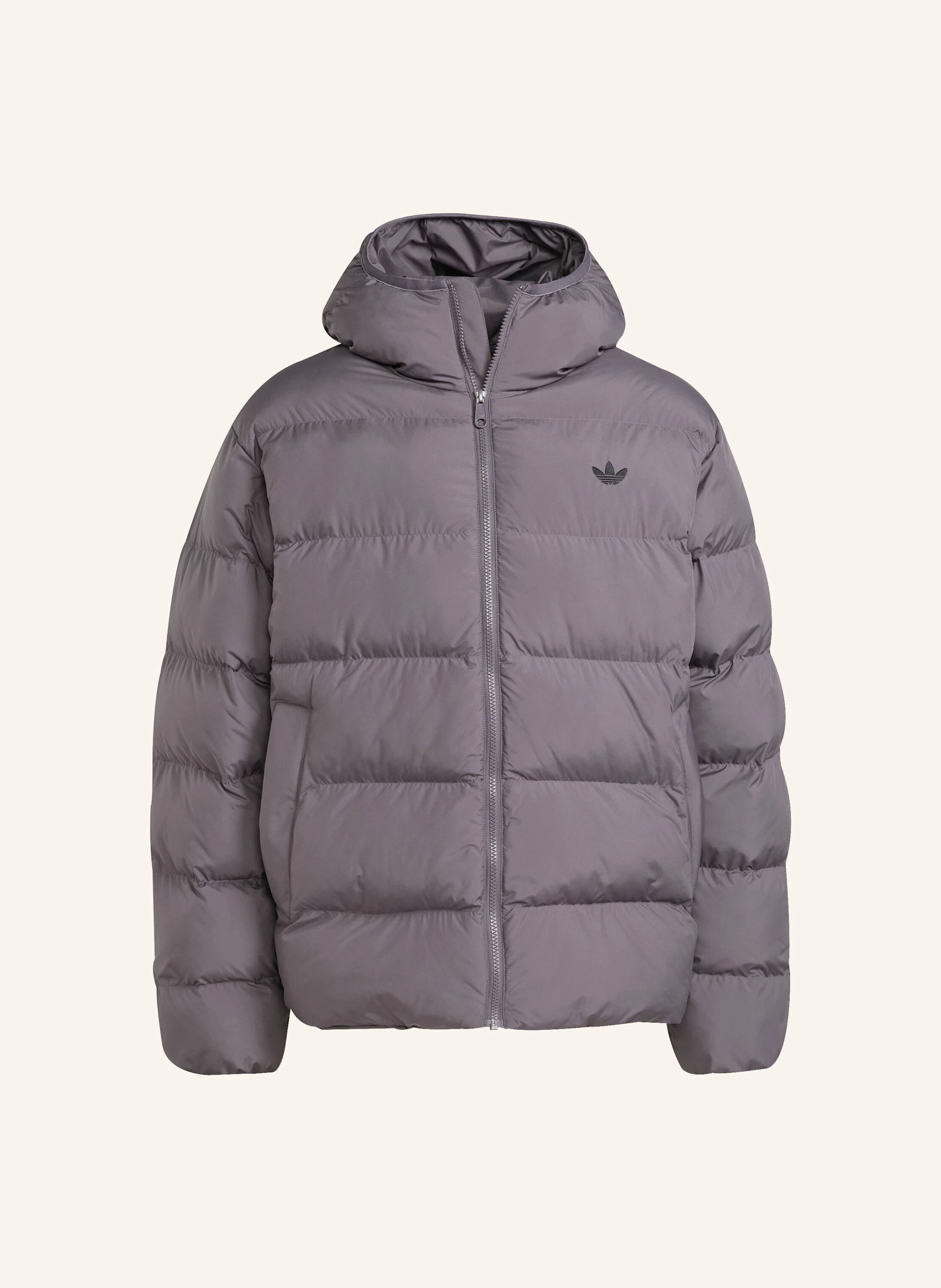 adidas Originals TONAL HOODED PUFFER JACKE in grau