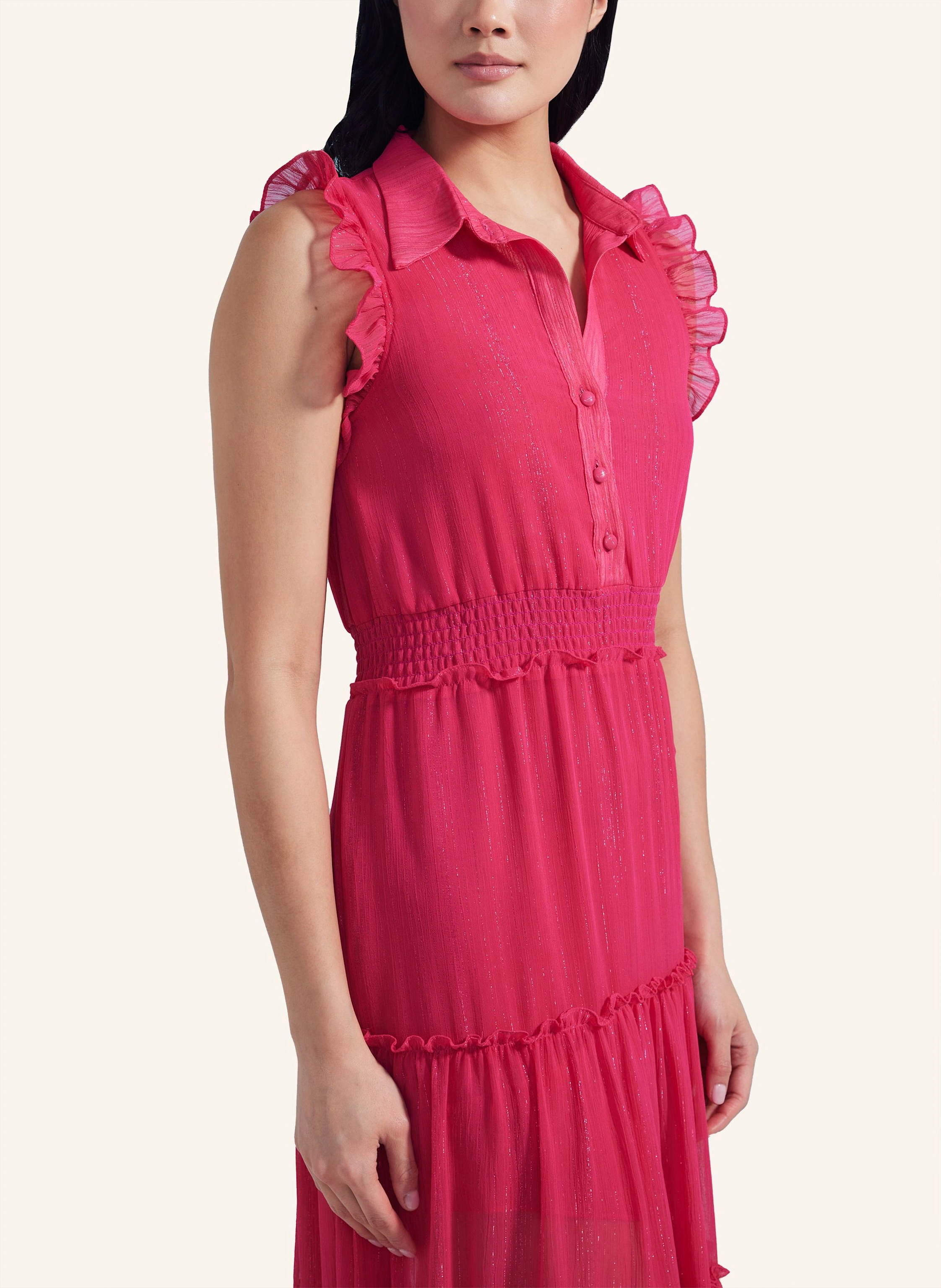 ADLYSH SHINY SUMMER DRESS: PINK