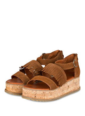 Apple of Eden Plateau-Sandalen mit Fransen ISABEL