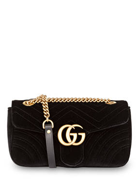 GUCCI Samt-Umhängetasche GG MARMONT SMALL