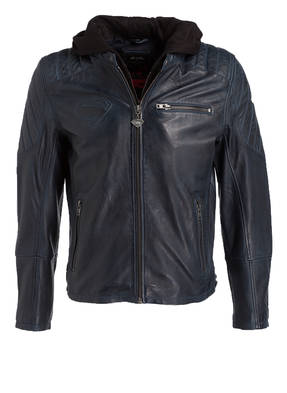 gipsy Lederjacke im Bikerstil mit abnehmbarem Sweat-Einsatz