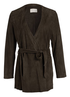 Mrs & HUGS Velourslederjacke